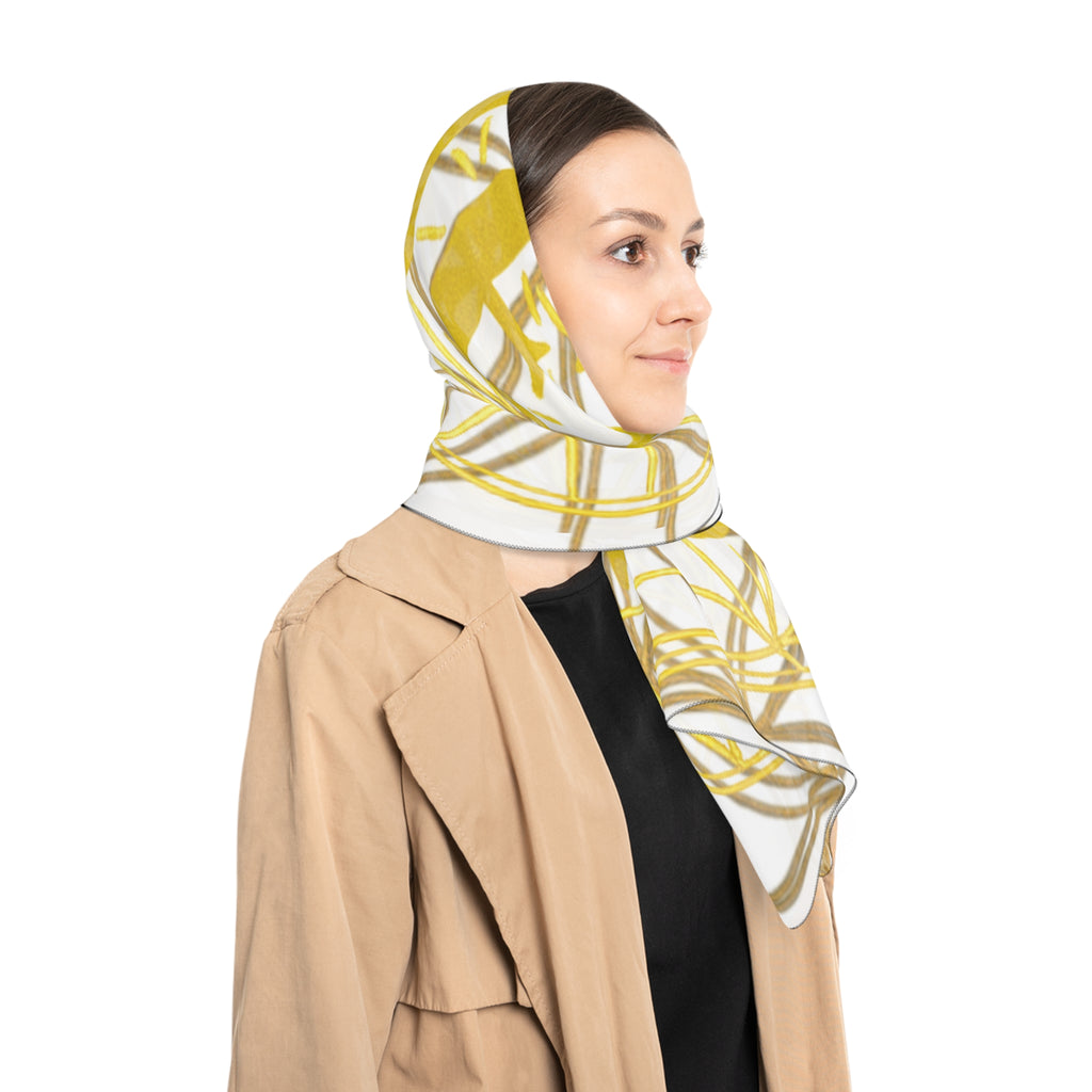 Flower of Life White Scarf - Sacred Geometry Spiritual Accessory