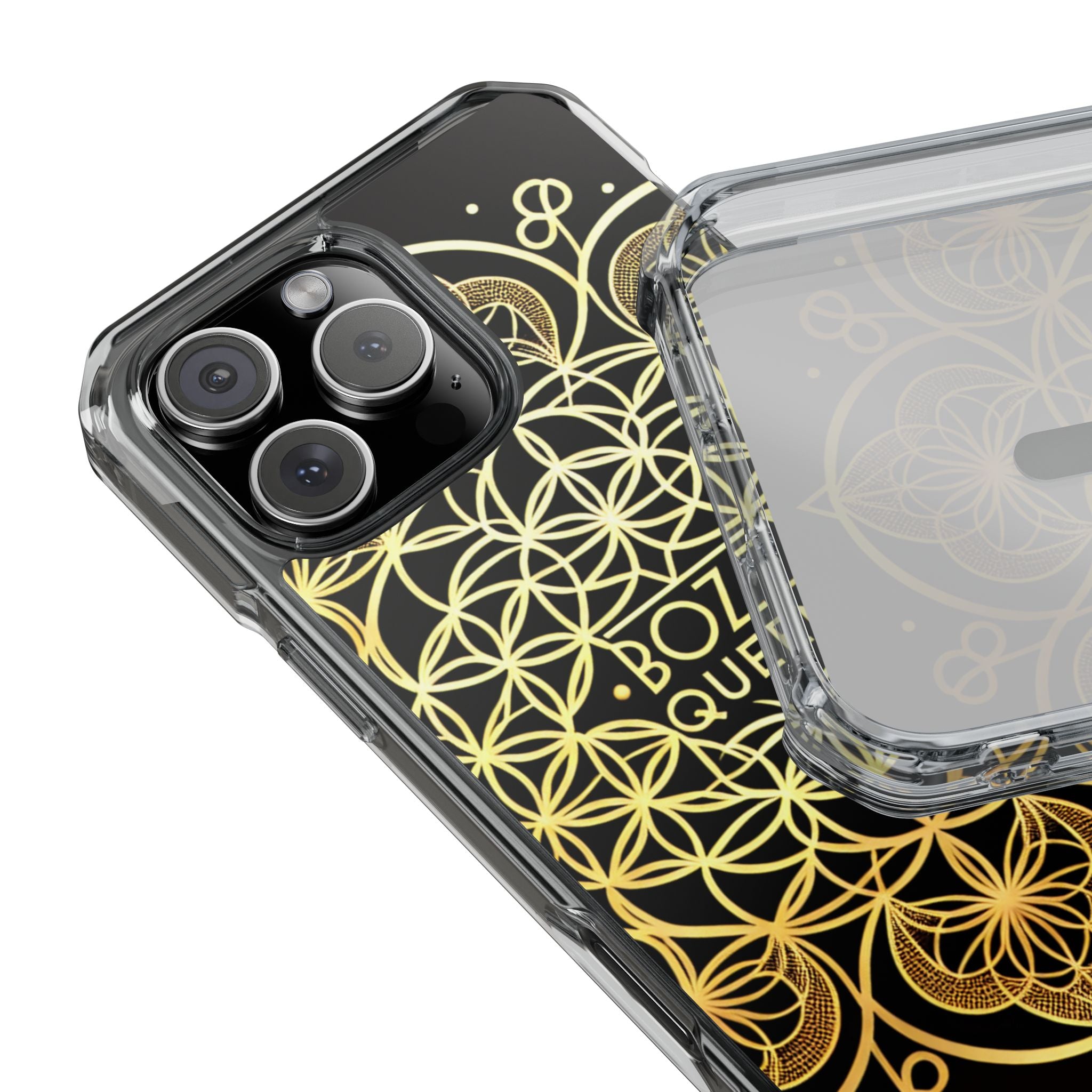 Magnetic Phone Case with Mandala Design, Boz Queen Protective Cover, Gift for Her, Bohemian Aesthetic, Unique Phone Accessory