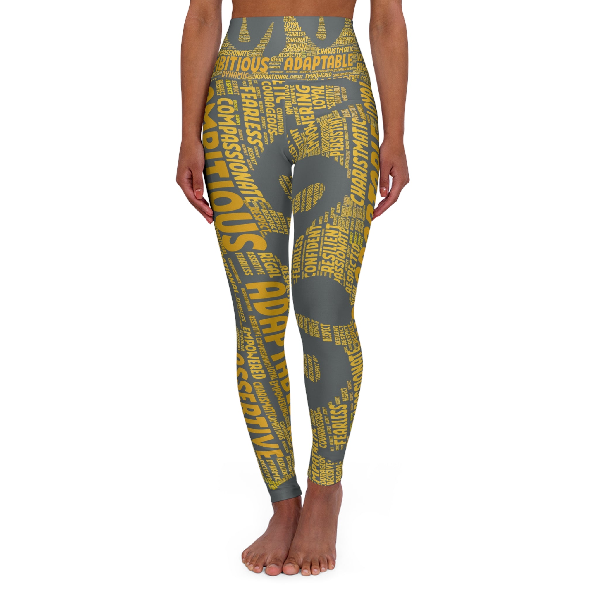 Empowering High Waisted Yoga Leggings - Motivational Activewear for Fitness, Workout, Yoga, Athleisure, Everyday Wear