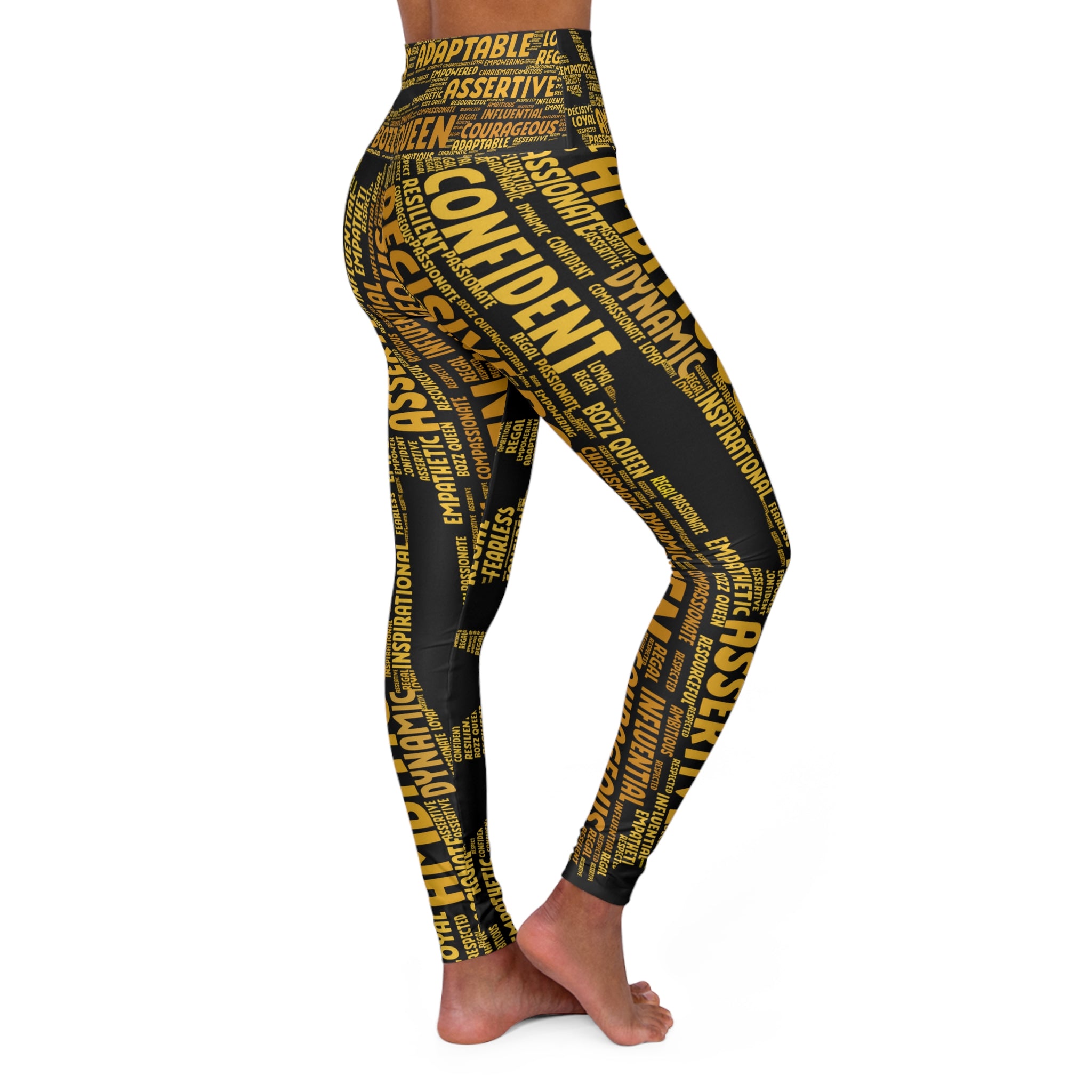 Empowering High Waisted Yoga Leggings - Motivational Activewear for Fitness, Workout, Yoga, Athleisure, Everyday Wear