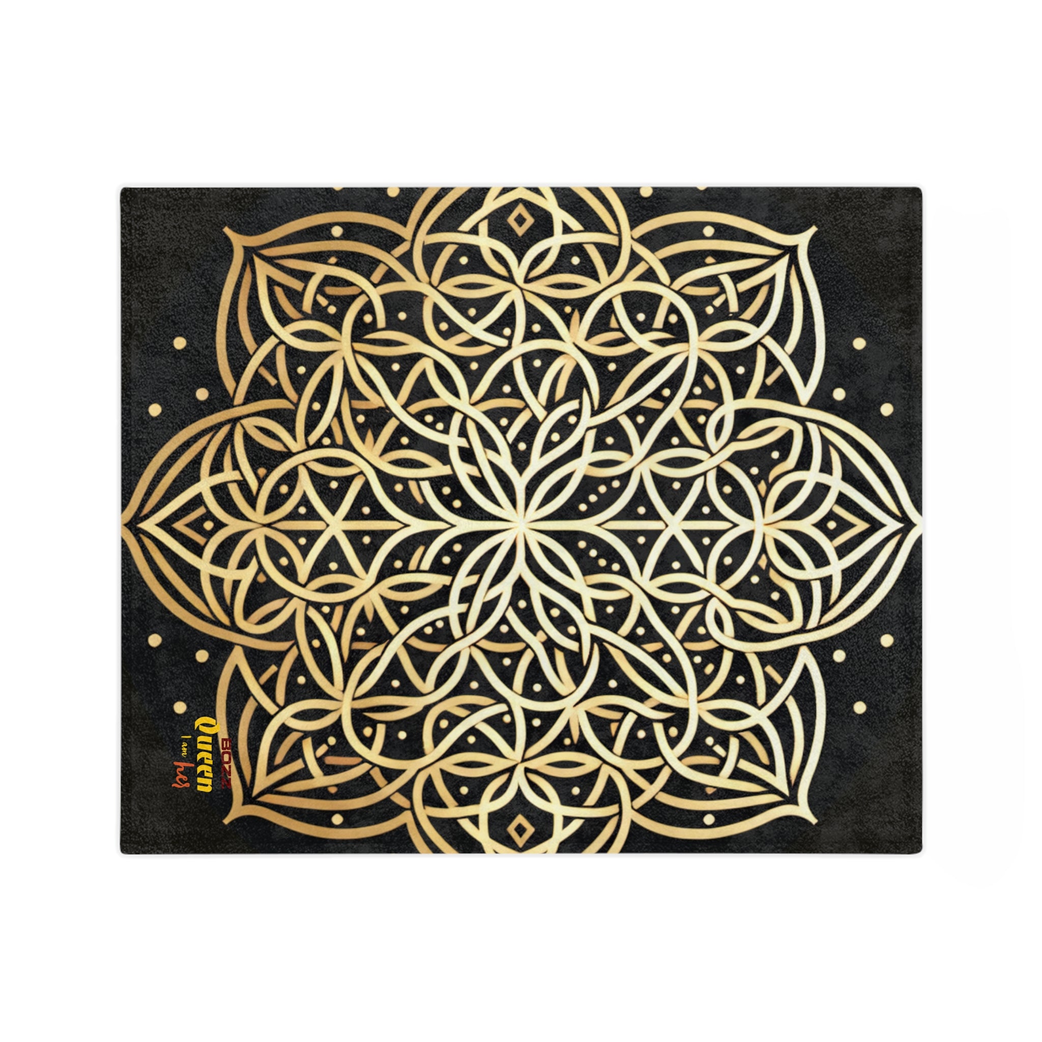 Luxurious Mandala Velvet Microfiber Blanket, Cozy Home Decor, Gift for Meditation, Boho Bedroom, Stylish Warmth, Elegant Throw