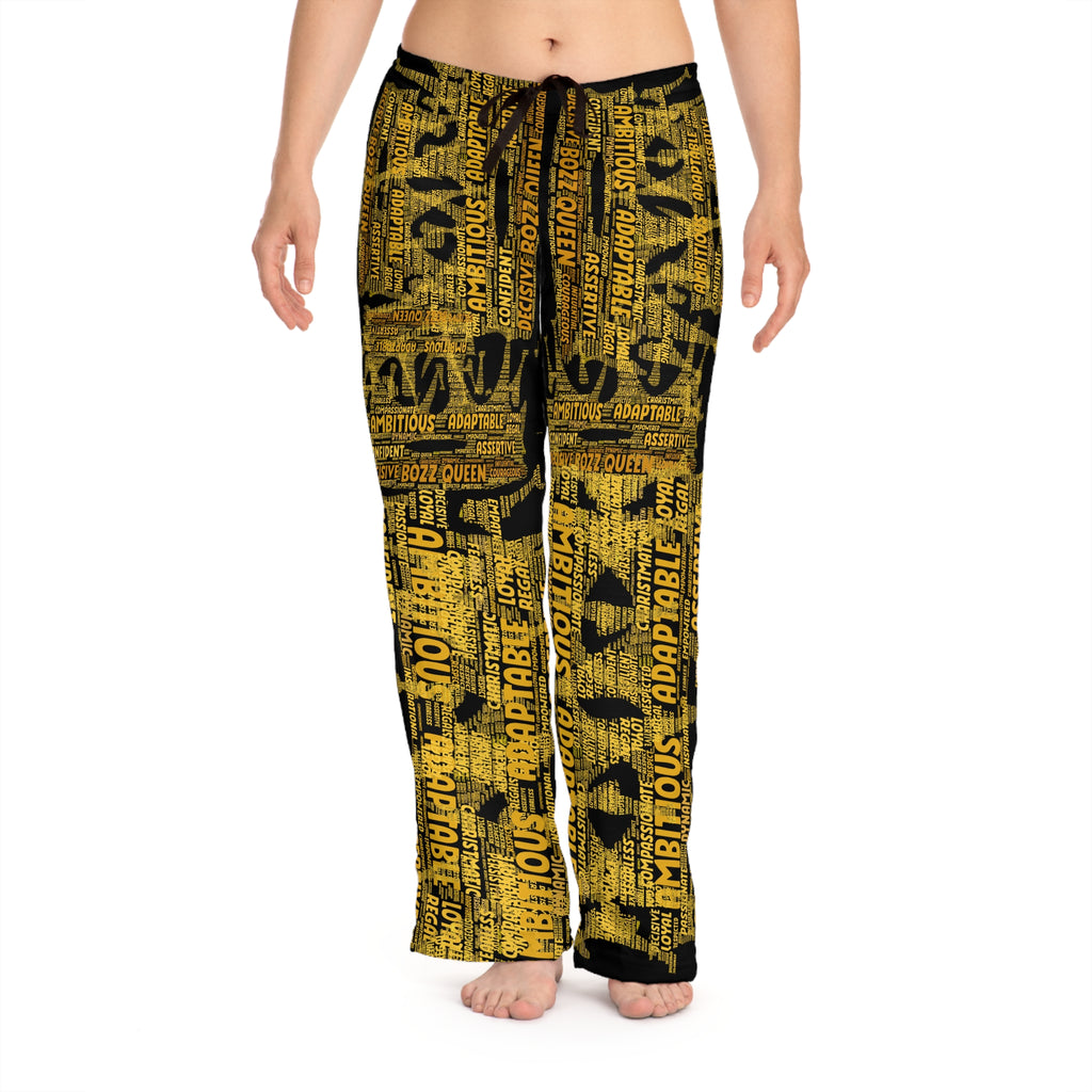BOZZ QUEEN Empowering Women's Pajama Pants - Motivational Lounge Wear