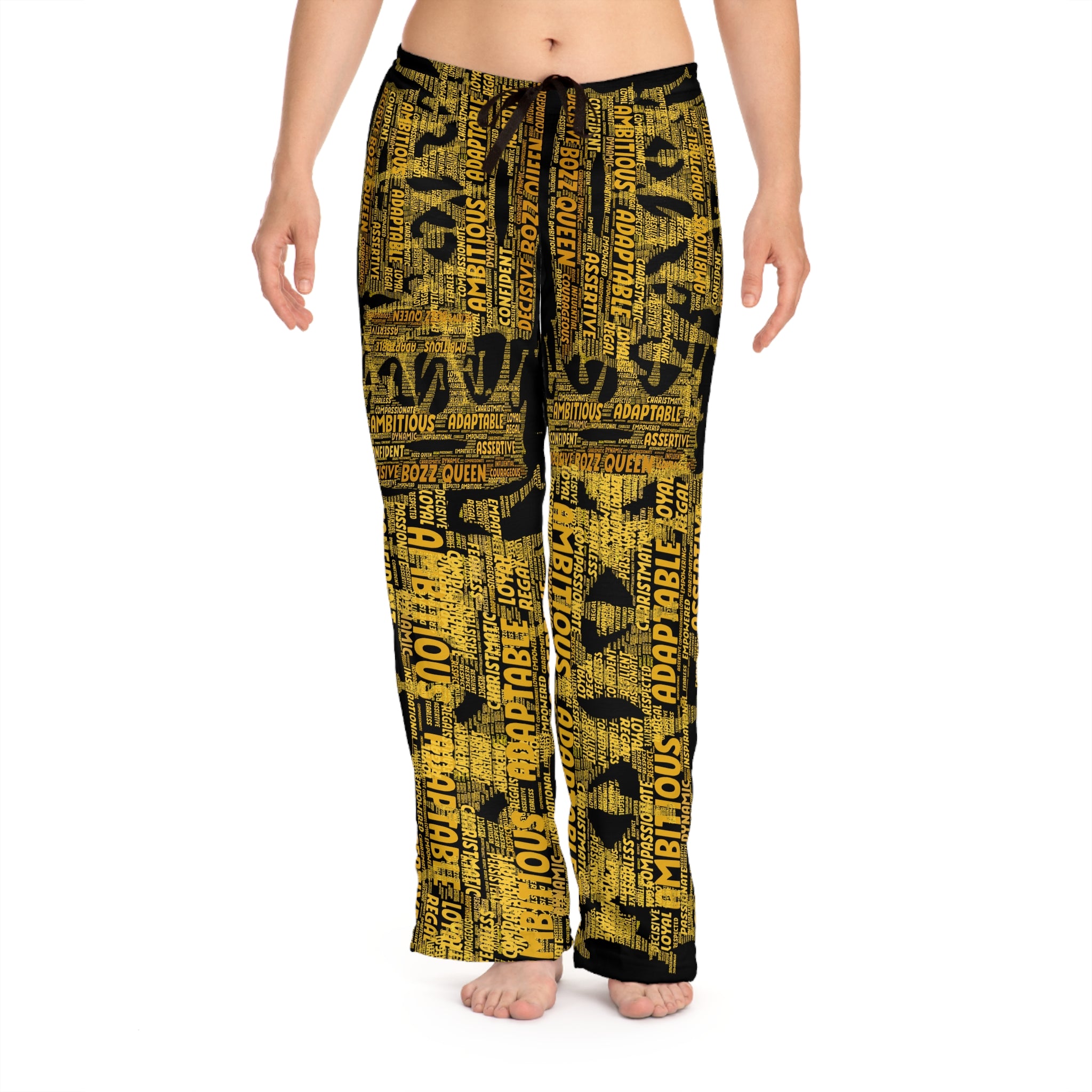 BOZZ QUEEN Empowering Women's Pajama Pants - Motivational Lounge Wear