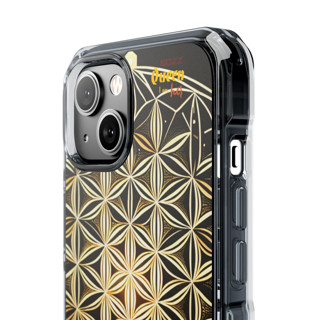 Flower of Life Magnetic Clear Case, Personalized Phone Case, Protective Impact Case, Gift for Him or Her, Boho Phone Accessories