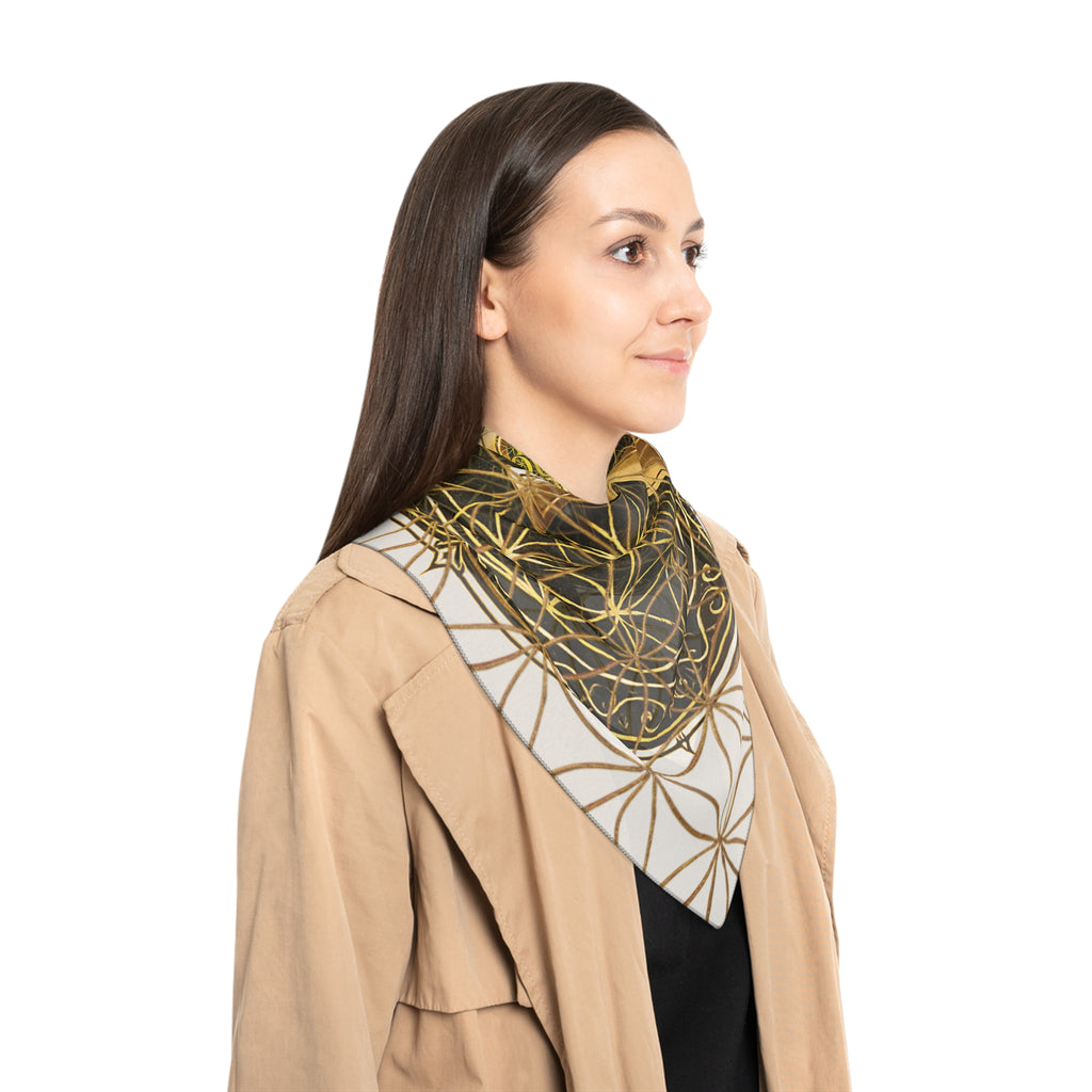 Bozz Queen Floral Poly Scarf - Elegant Fashion Accessory for Empowered Women