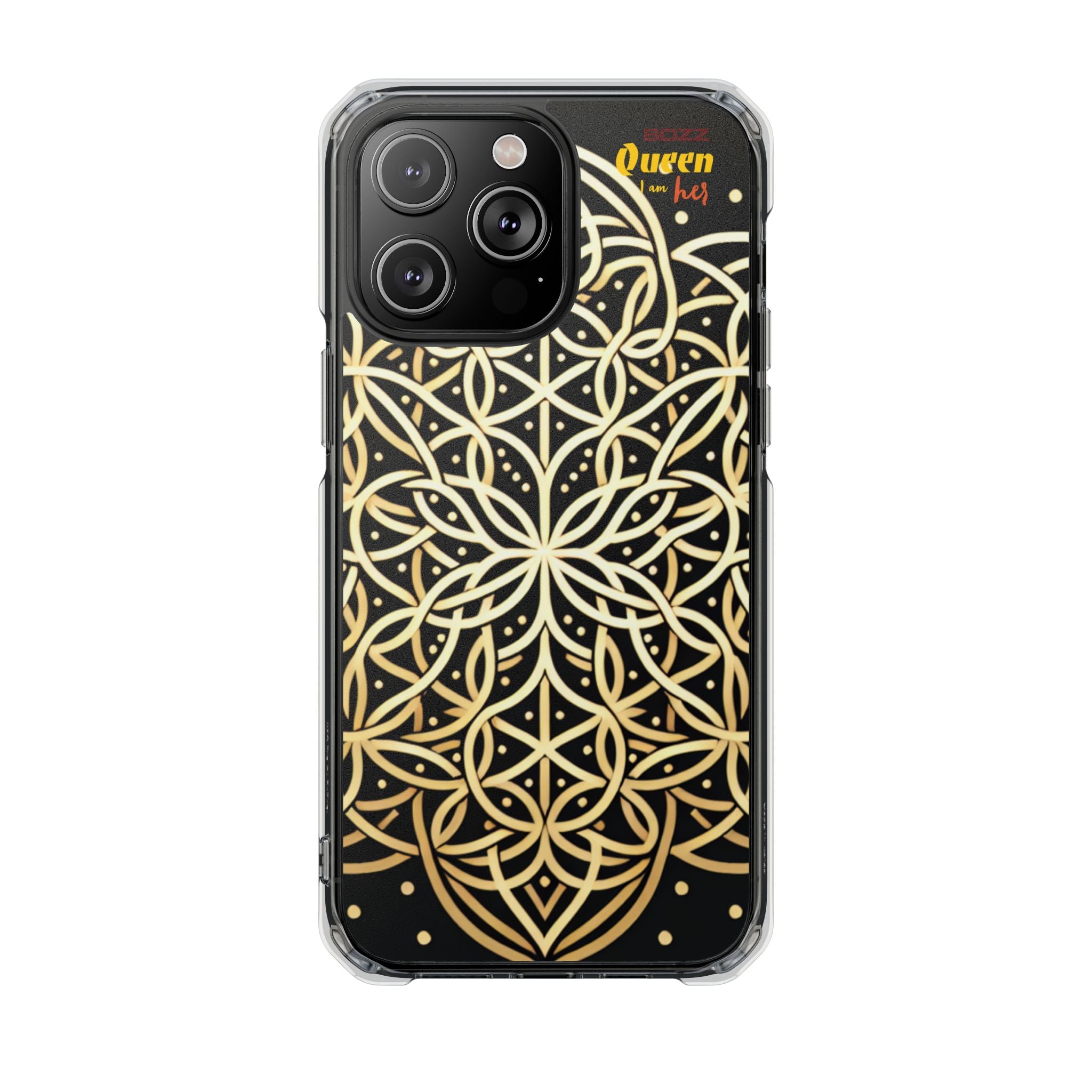 Elegant Floral Magnetic Phone Case, Clear Protective Cover, Unique Gift, Spring Accessories, Phone Protection, Trendy Case