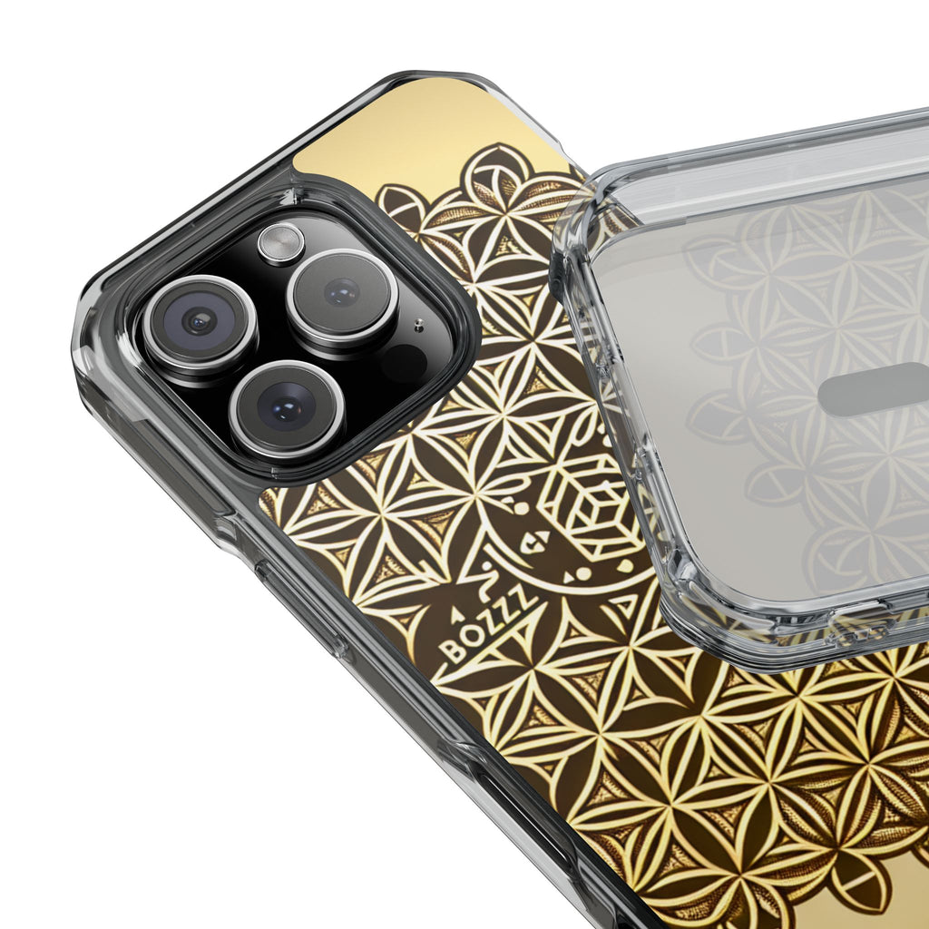 Magnetic Phone Case with Geometric Design, Aesthetic Impact Case for iPhone, Unique Phone Accessories, Gift for Her, Trendy Tech Gadget