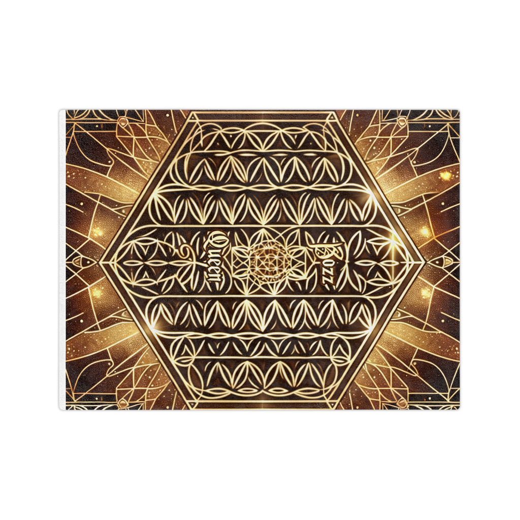 Boho Velveteen Microfiber Blanket - Cozy Luxury Throw for Home, Gift for Her, Astrology Decor, Celebration, Queen Vibes
