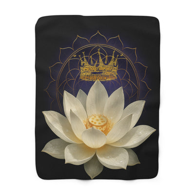 BOZZ QUEEN Lotus Sherpa Blanket - Premium Meditation & Spiritual Decor