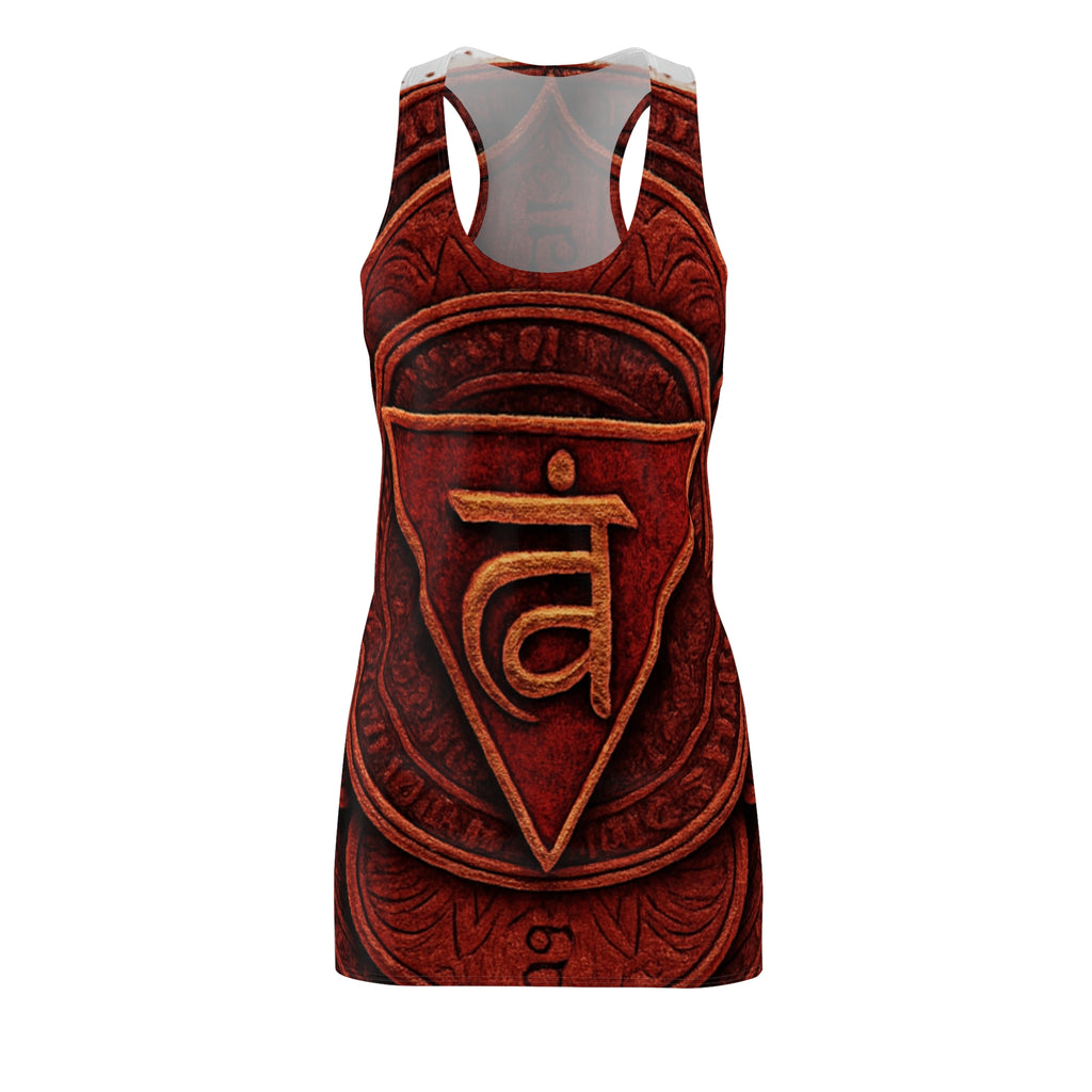 Red Chakra Flow Racerback Dress - Root Energy (Muladhara) Wellness Wear