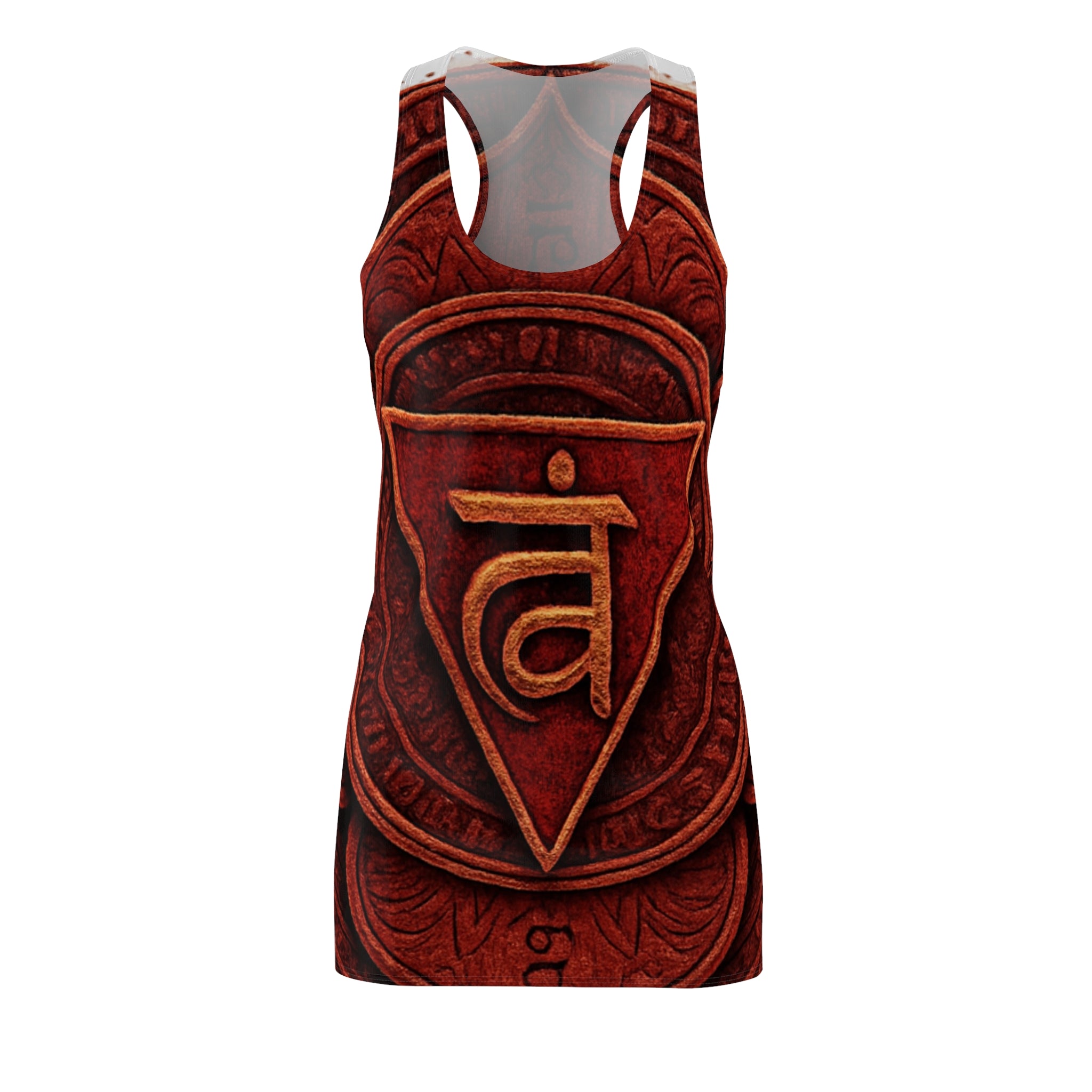 Red Chakra Flow Racerback Dress - Root Energy (Muladhara) Wellness Wear