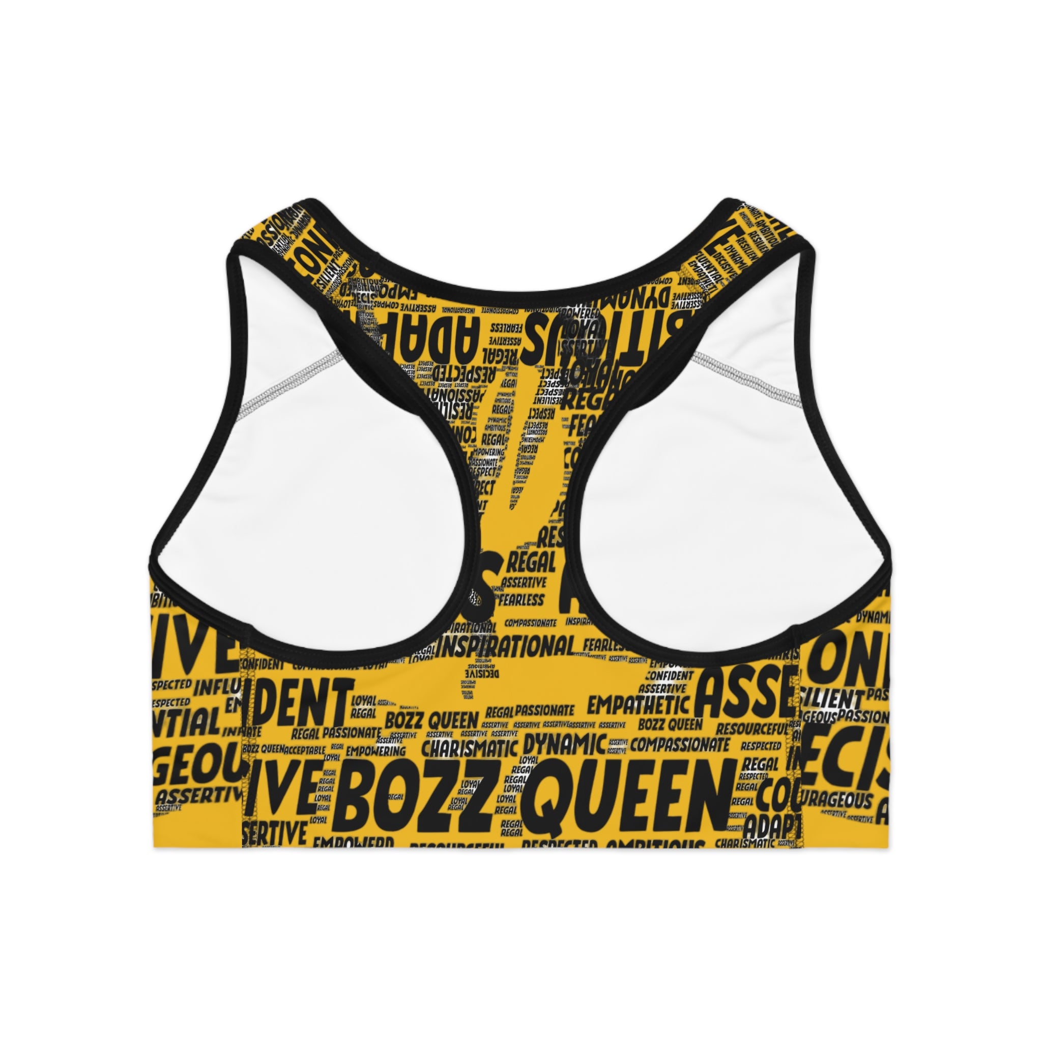 Empowering Sports Bra - Bozz Queen Origin Collection | Yellow & Black