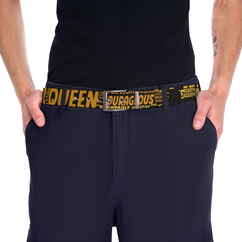 BOZZ QUEEN Motivational Belt - Empowering Quote Fashion Accessory