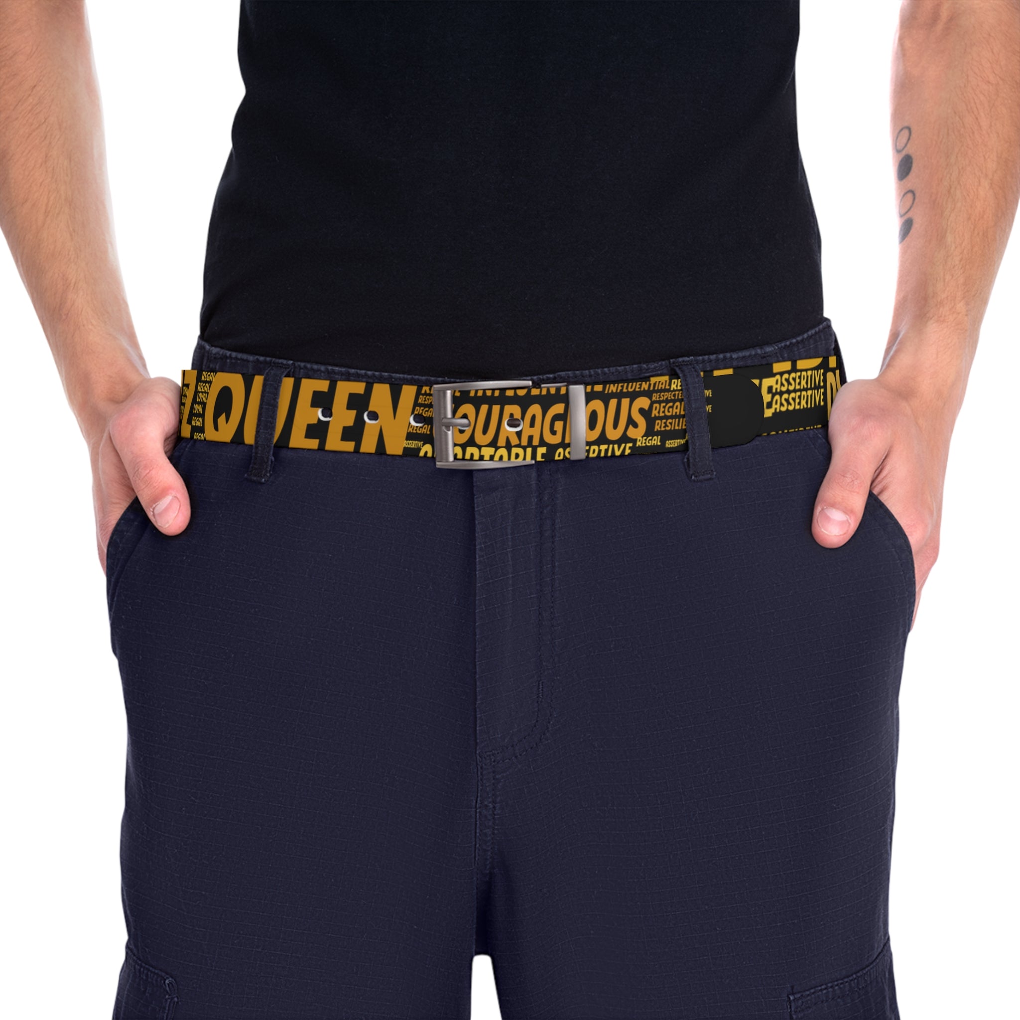 BOZZ QUEEN Motivational Belt - Empowering Quote Fashion Accessory