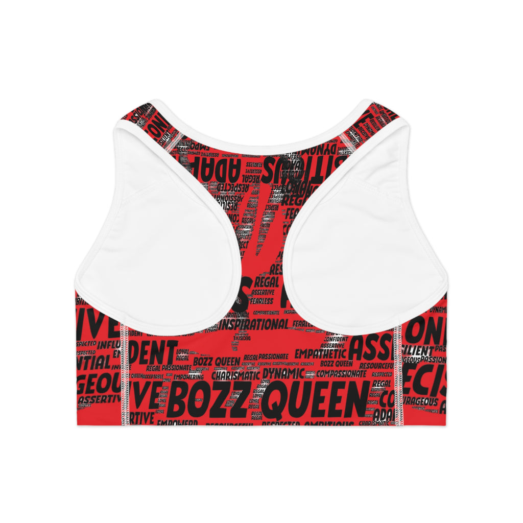 Empowering Sports Bra - Bozz Queen Origin Collection | Red & Black