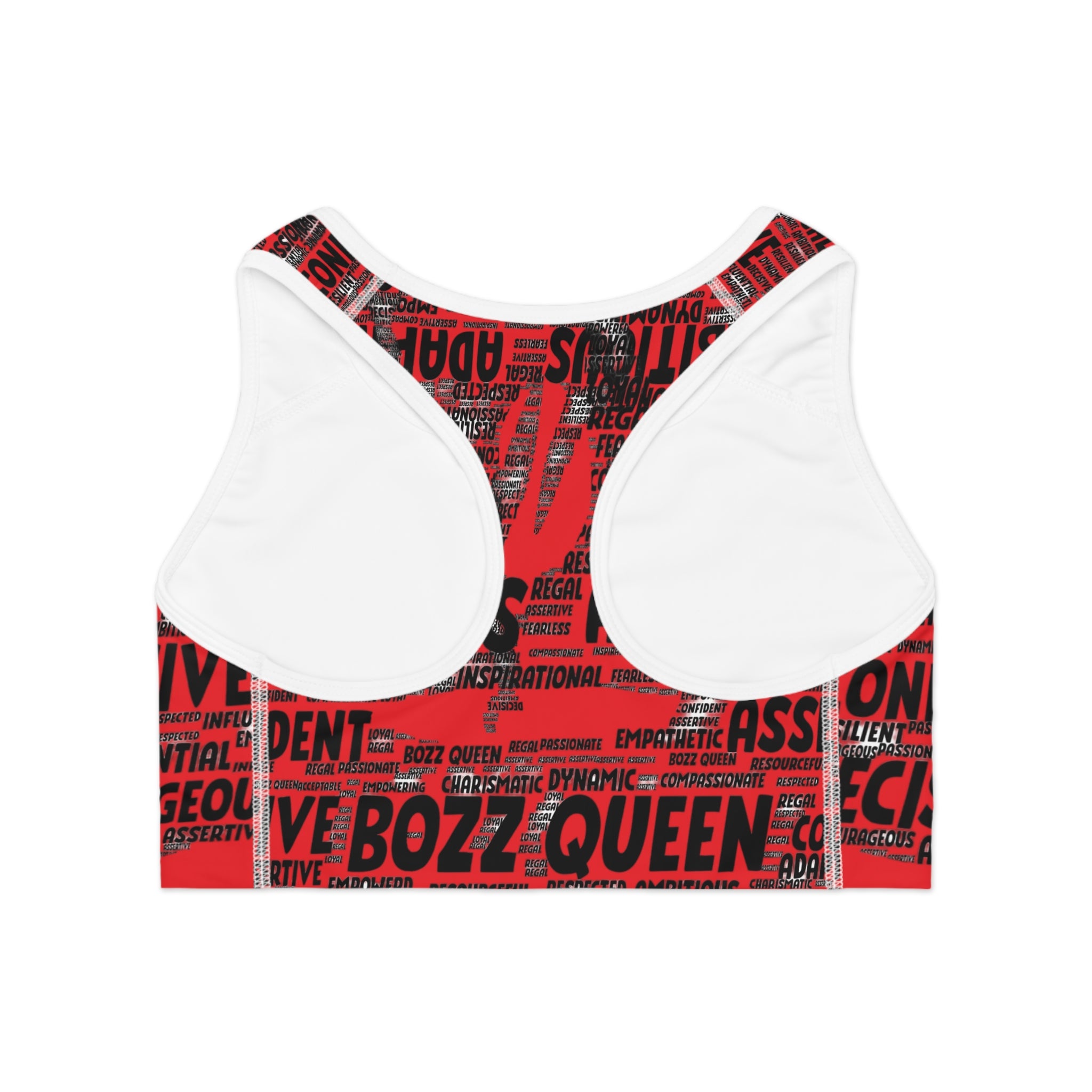 Empowering Sports Bra - Bozz Queen Origin Collection | Red & Black