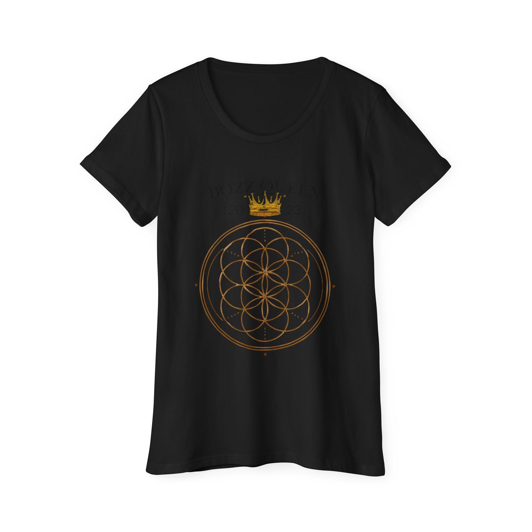 Bozz Queen Origin 2023 Sacred Geometry Goddess T-Shirt - Women's Organic Tee