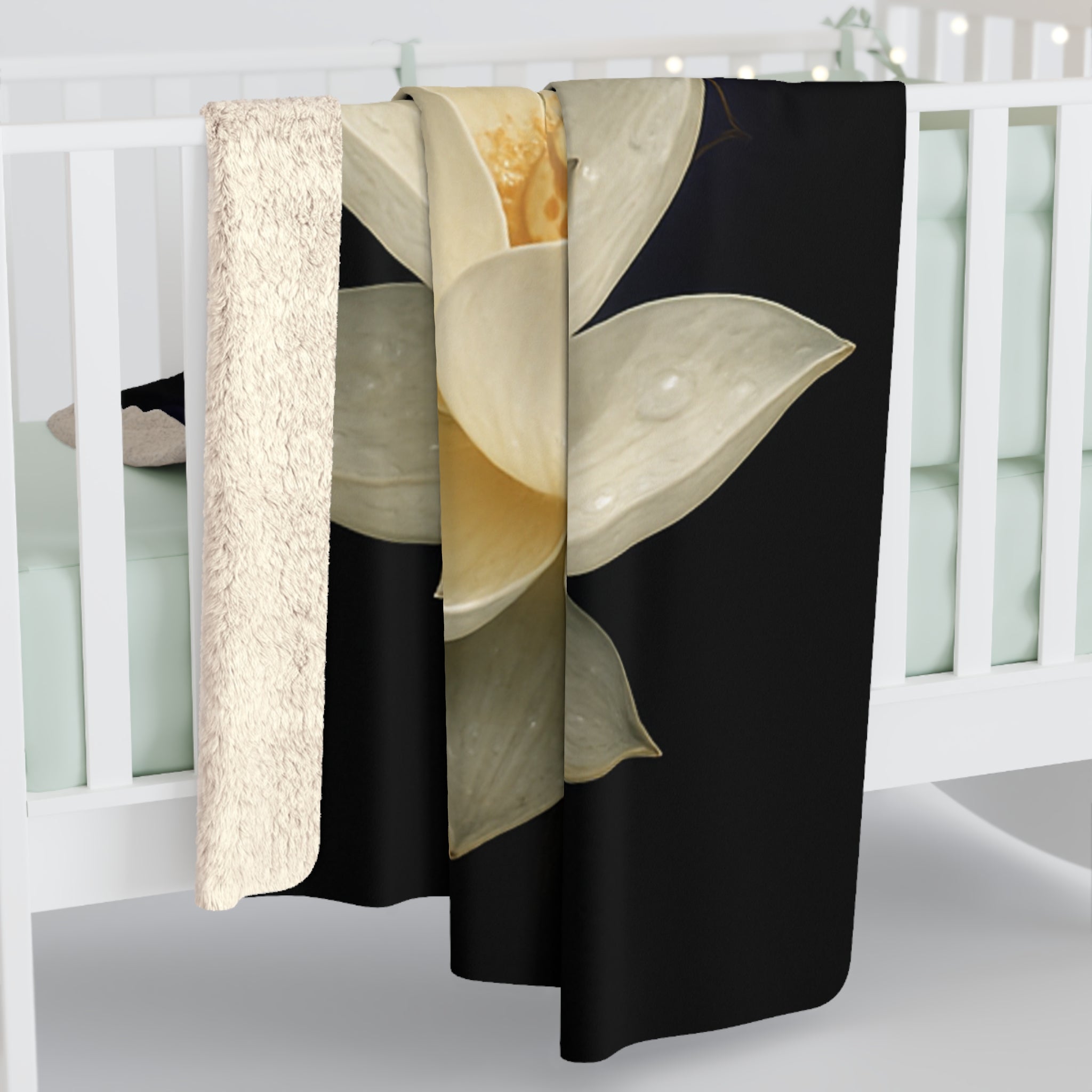 BOZZ QUEEN Lotus Sherpa Blanket - Premium Meditation & Spiritual Decor