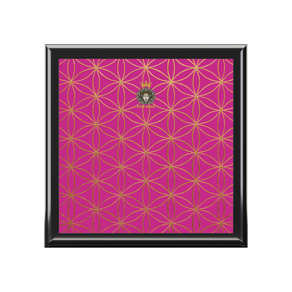 Flower of Life Jewelry Box - Pink Elegant Keepsake Organizer