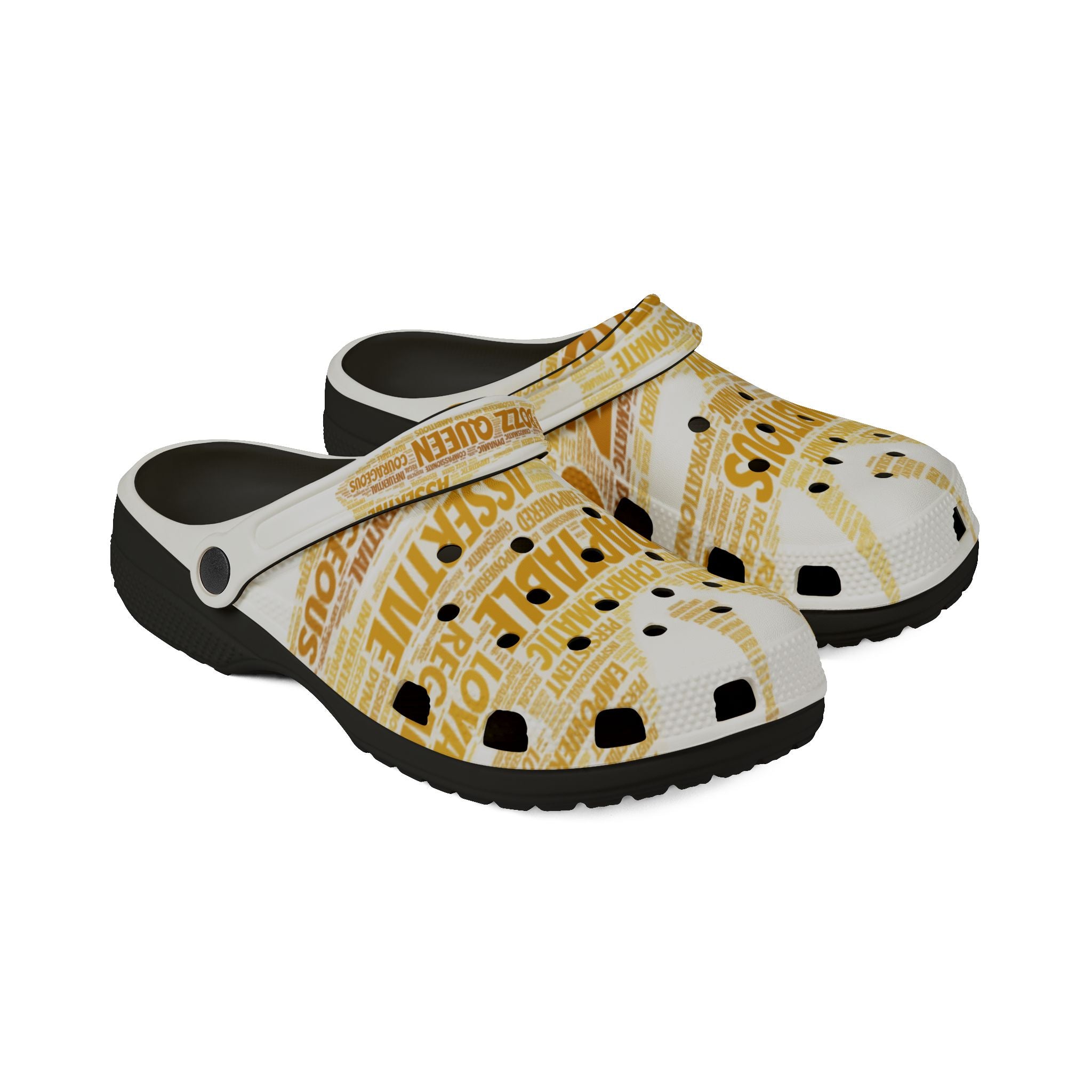 Bozz Queen Vibrant Foam Rubber Shoes - Inspirational Comfort Clogs, Motivational Summer Slip-Ons
