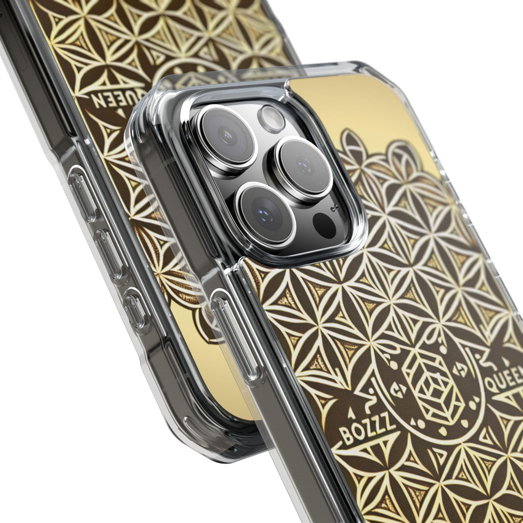 Magnetic Phone Case with Geometric Design, Aesthetic Impact Case for iPhone, Unique Phone Accessories, Gift for Her, Trendy Tech Gadget