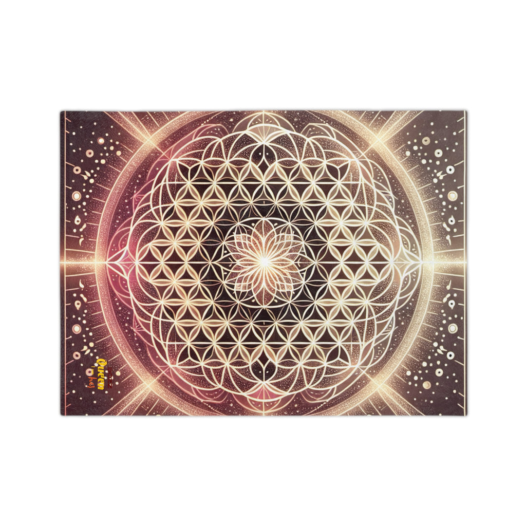 Cosmic Floral Blanket – Velveteen Microfiber Throw for Cozy Nights, Meditation, Home Decor, Spiritual Gifts, Festivals
