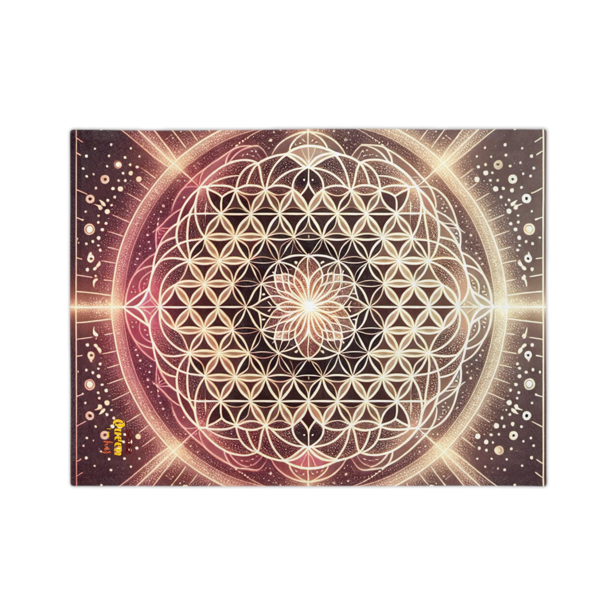 Cosmic Floral Blanket – Velveteen Microfiber Throw for Cozy Nights, Meditation, Home Decor, Spiritual Gifts, Festivals