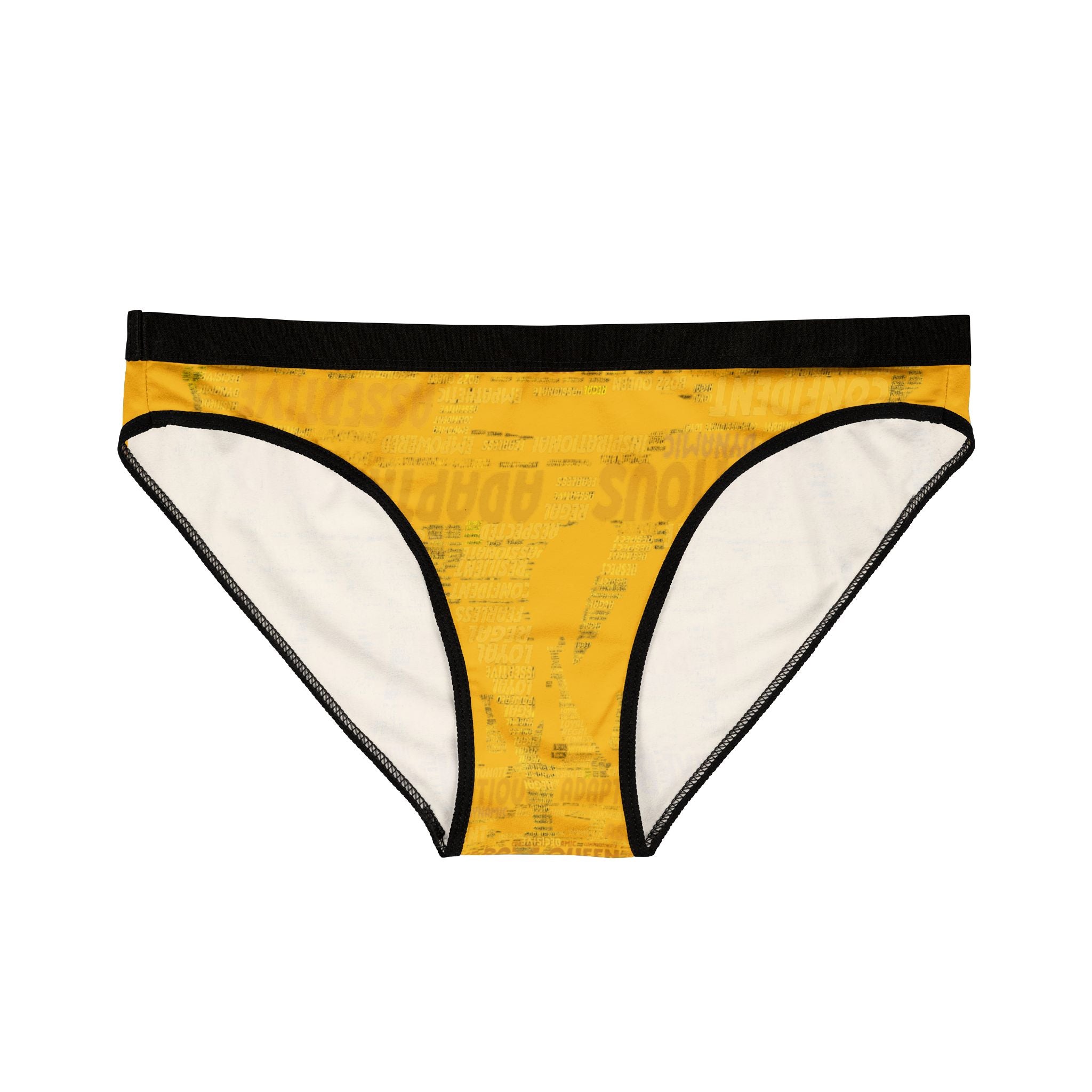 Women's Yellow Motivational Underwear - Bold Statement Lingerie