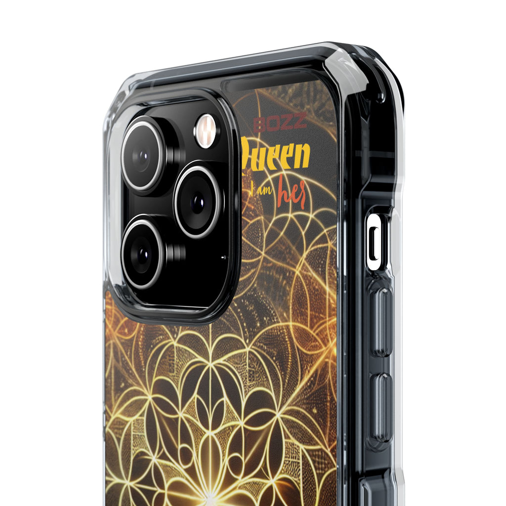 Magnetic Phone Case with Geometric Design, Crystal Clear Protection, Phone Accessory, Gift for Her, Stylish Tech