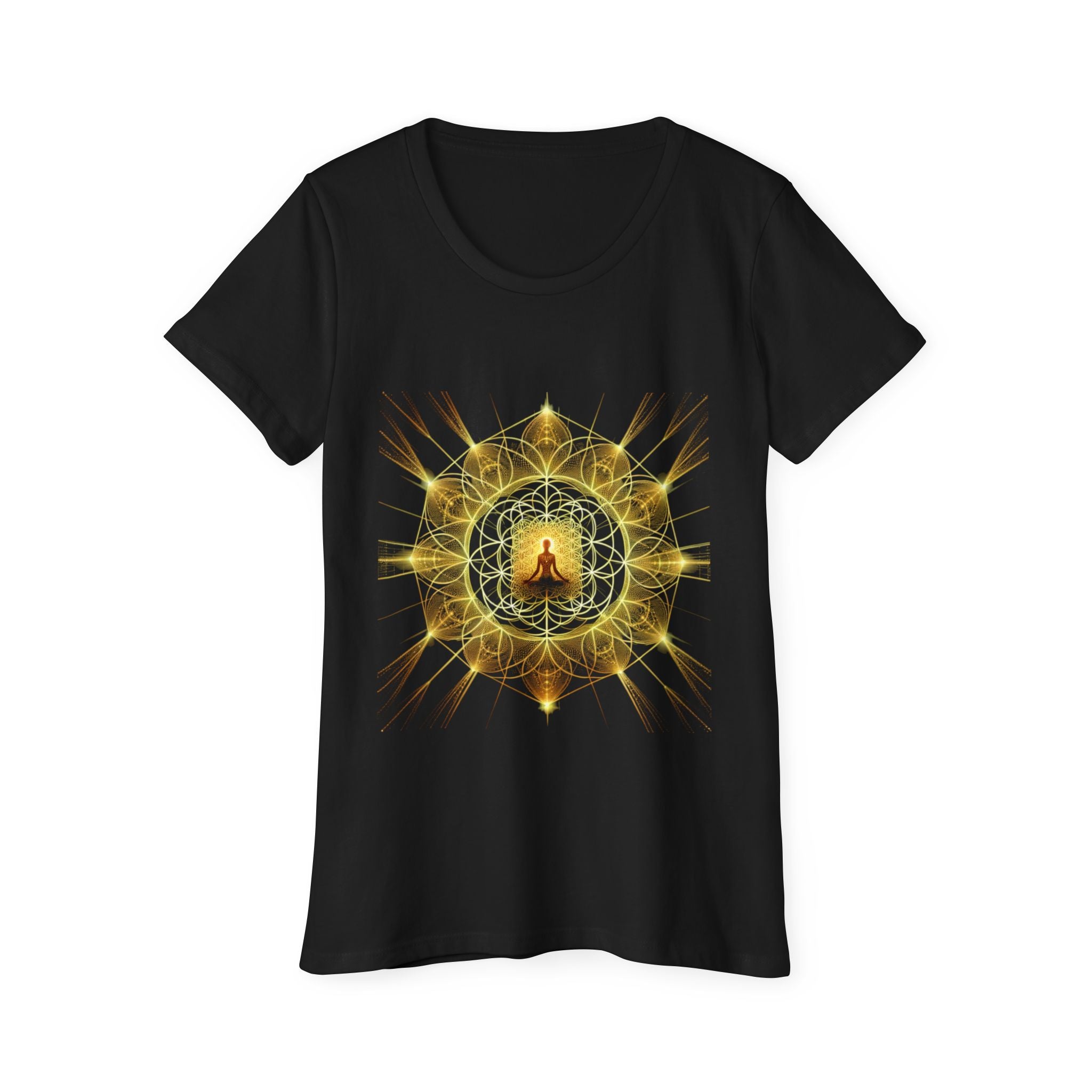 Bozz Queen Namaste Sacred Geometry Goddess T-Shirt - Women's Organic Tee