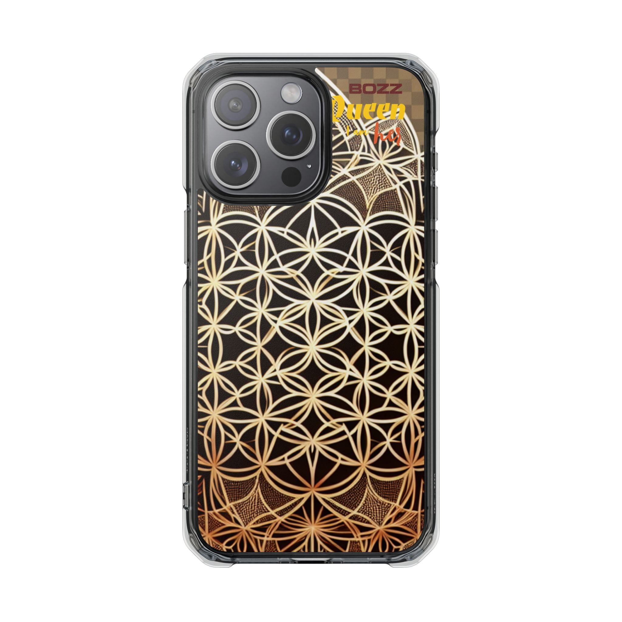 Stylish Magnetic Phone Case with Floral Design, Clear iPhone Case, Bohemian Phone Cover, Budding Flower Impact Case, Unique Tech Accessory