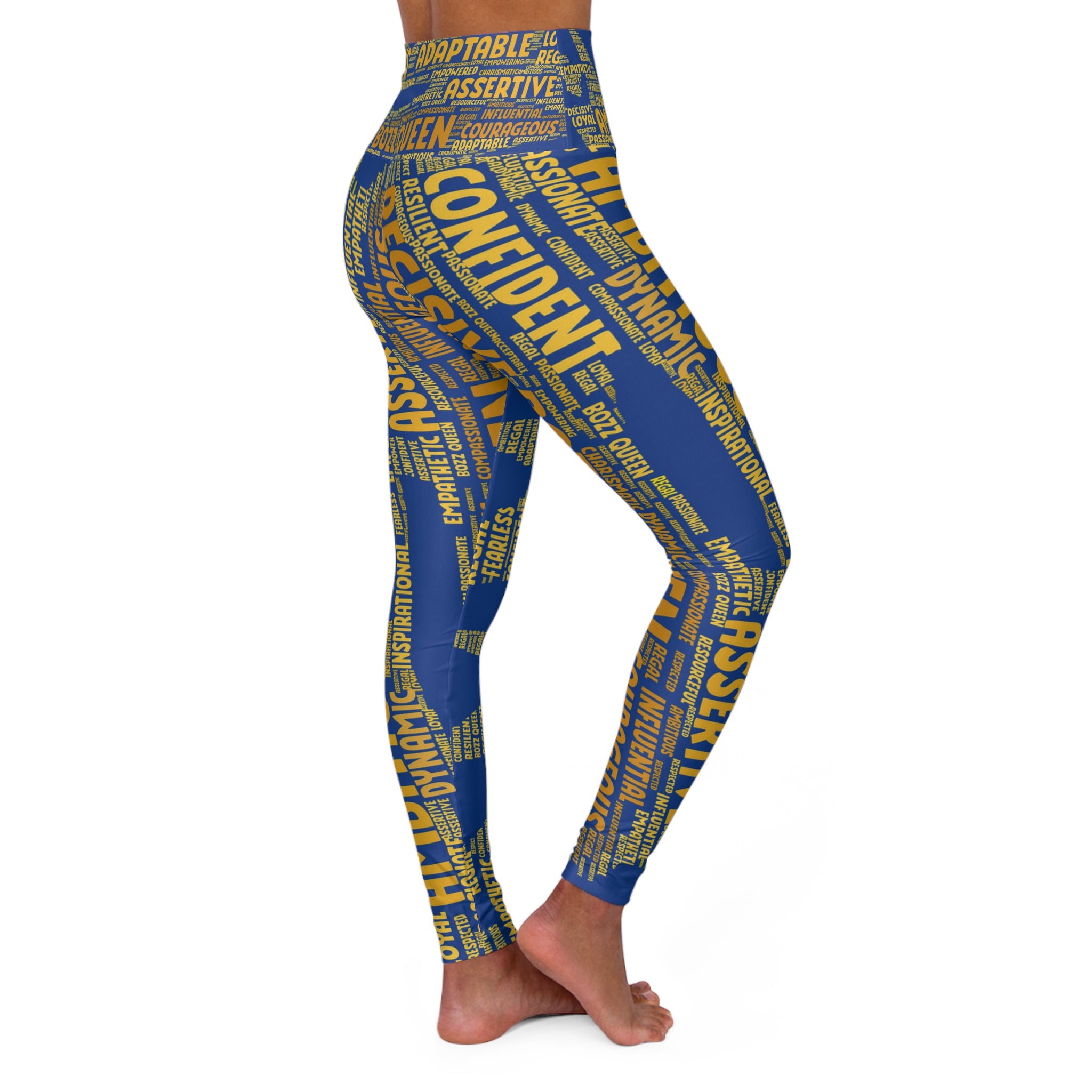 Empowering High Waisted Yoga Leggings - Motivational Activewear