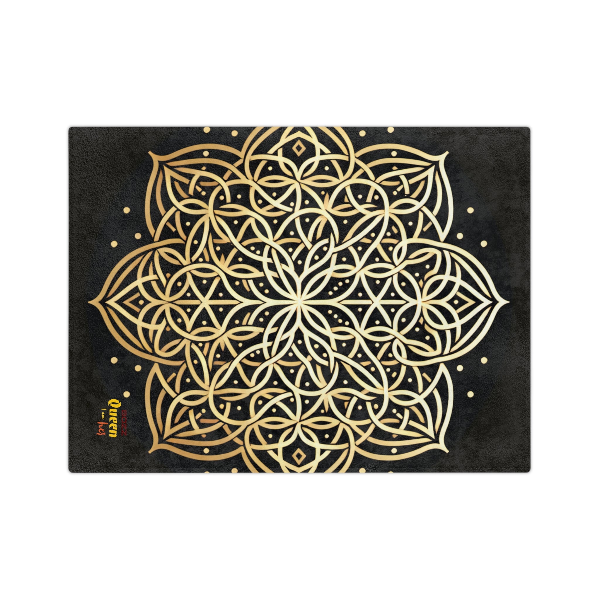 Luxurious Mandala Velvet Microfiber Blanket, Cozy Home Decor, Gift for Meditation, Boho Bedroom, Stylish Warmth, Elegant Throw