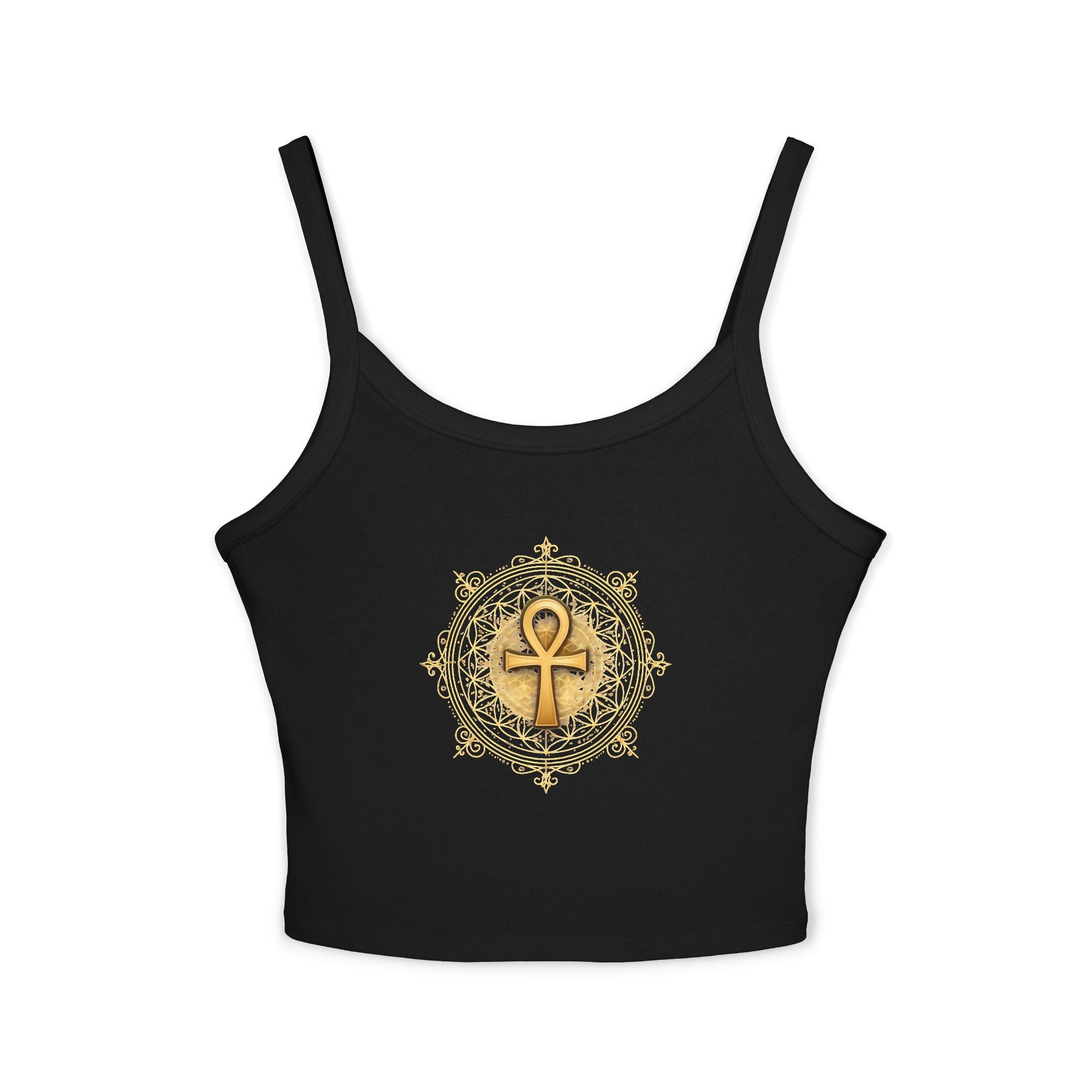 Ankh Spaghetti Strap Tank Top - Sacred Symbol Athleisure
