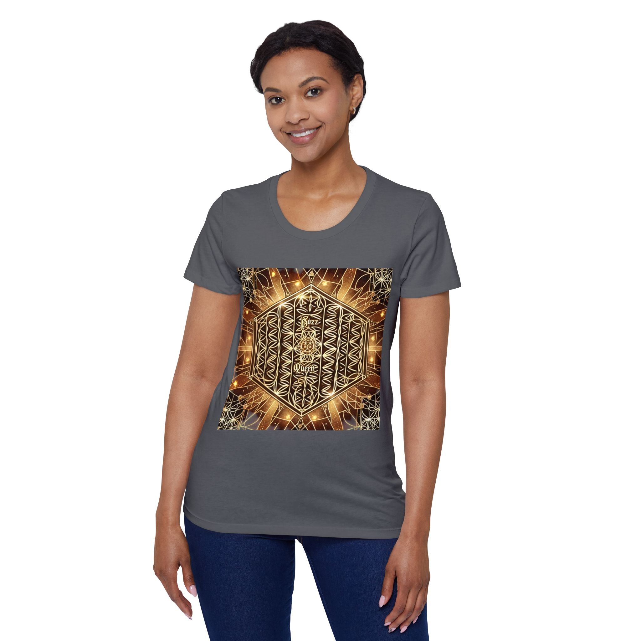 Bozz Queen Sacred Geometry Goddess T-Shirt - Women's Organic Cotton Tee