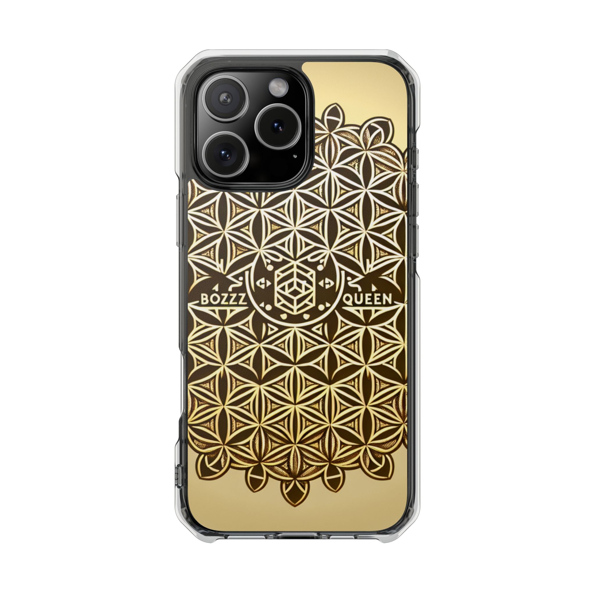 Magnetic Phone Case with Geometric Design, Aesthetic Impact Case for iPhone, Unique Phone Accessories, Gift for Her, Trendy Tech Gadget