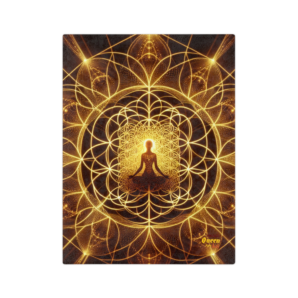 Meditation Goddess Microfiber Blanket | Cozy Spiritual Decor, Mindfulness Gift, Yoga Accessories, Home Comfort, Zen Atmosphere