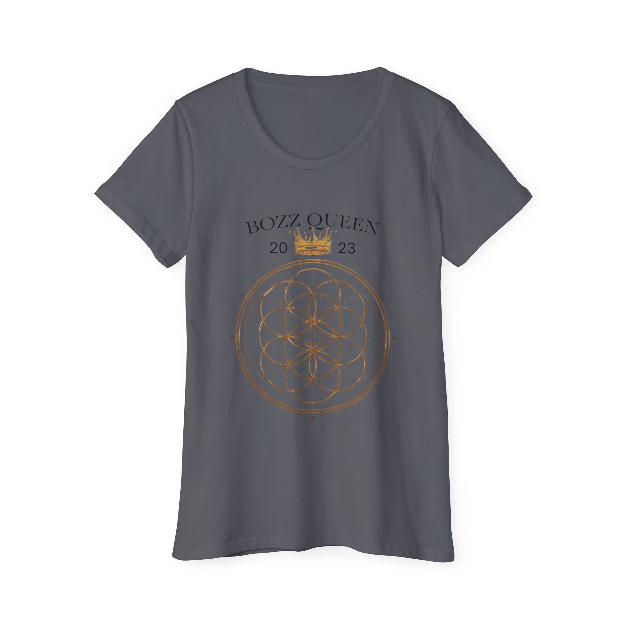 Bozz Queen Origin 2023 Sacred Geometry Goddess T-Shirt - Women's Organic Tee
