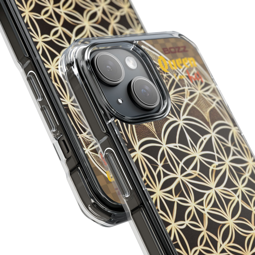 Stylish Magnetic Phone Case with Floral Design, Clear iPhone Case, Bohemian Phone Cover, Budding Flower Impact Case, Unique Tech Accessory