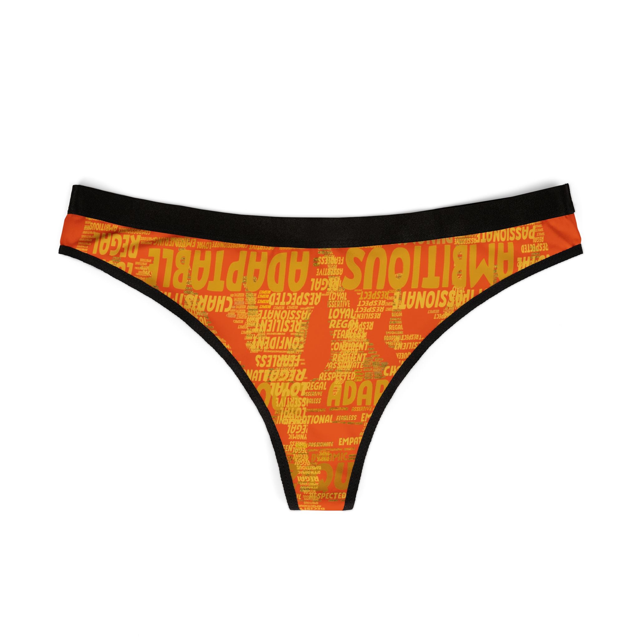 orange and Yellow Women's Thongs - Bold Statement Underwear, Comfortable Lingerie, Fashionable Daily Wear, Gifts for Her, Party Essentials