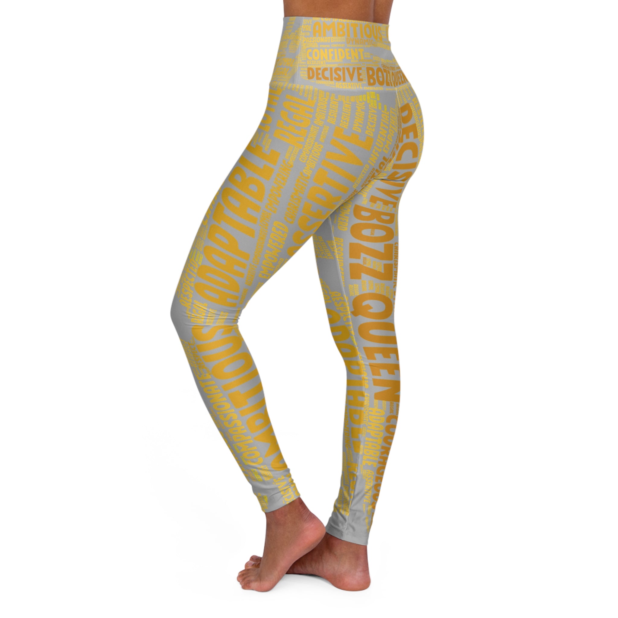 Empowering High Waisted Yoga Leggings - Motivational Activewear for Fitness, Workout, Yoga, Athleisure, Everyday Wear