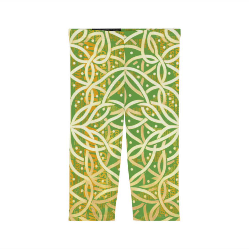 Green Chic Women's Capri Leggings - Stylish Yoga Pants & Activewear