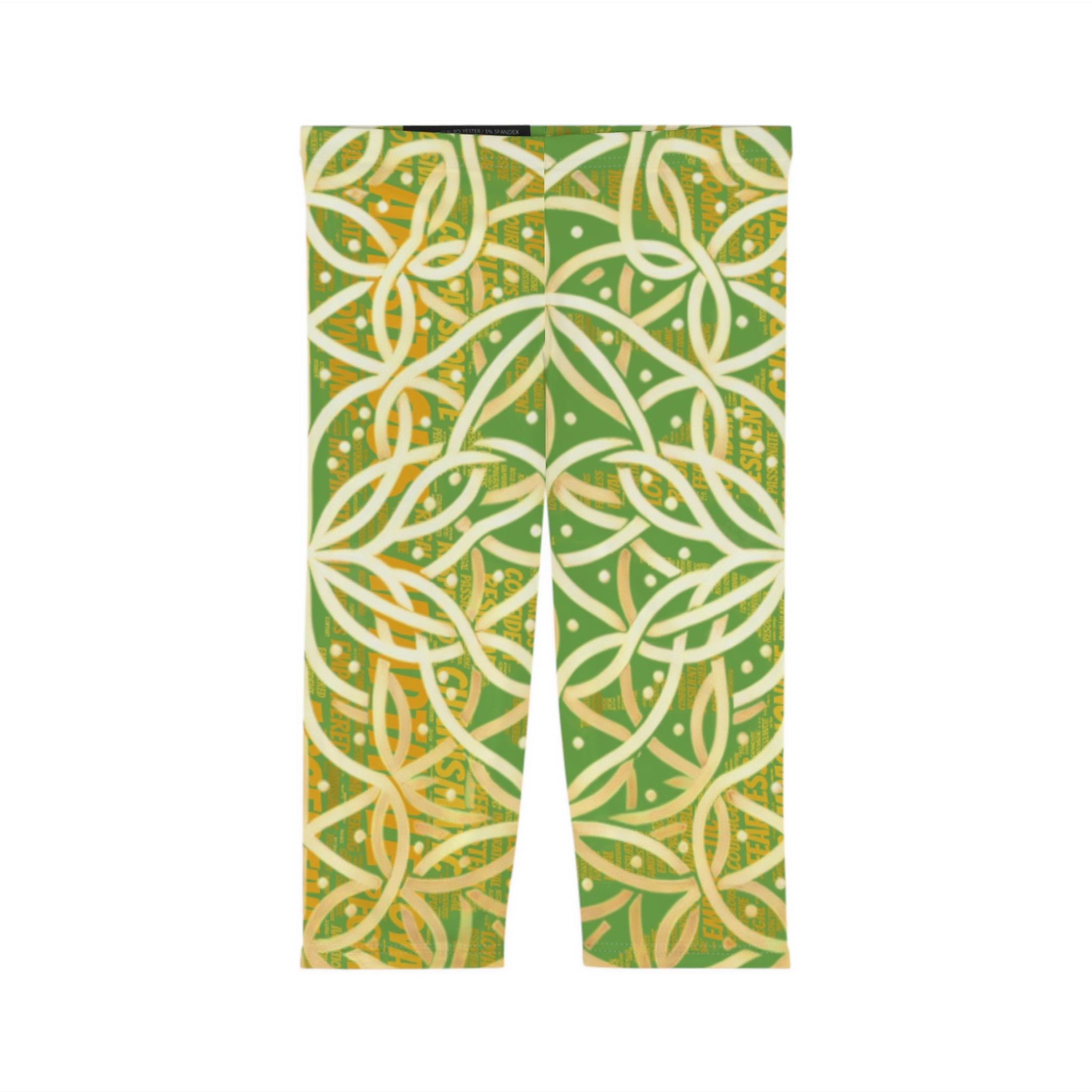 Green Chic Women's Capri Leggings - Stylish Yoga Pants & Activewear