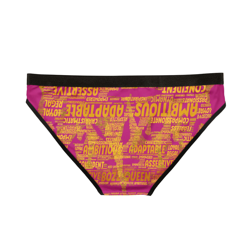 Women's Pink Yellow Motivational Underwear - Ambitious Statement Lingerie