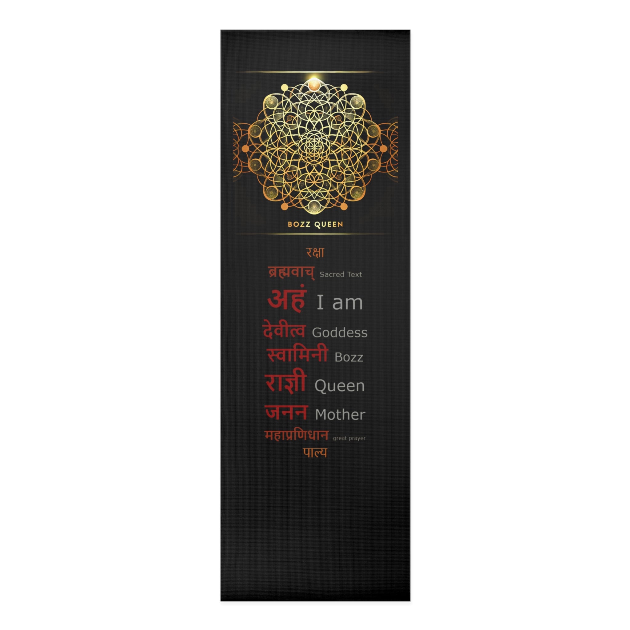 Bozz Queen Mandala Yoga Mat - Premium Non-Slip Foam Exercise Mat