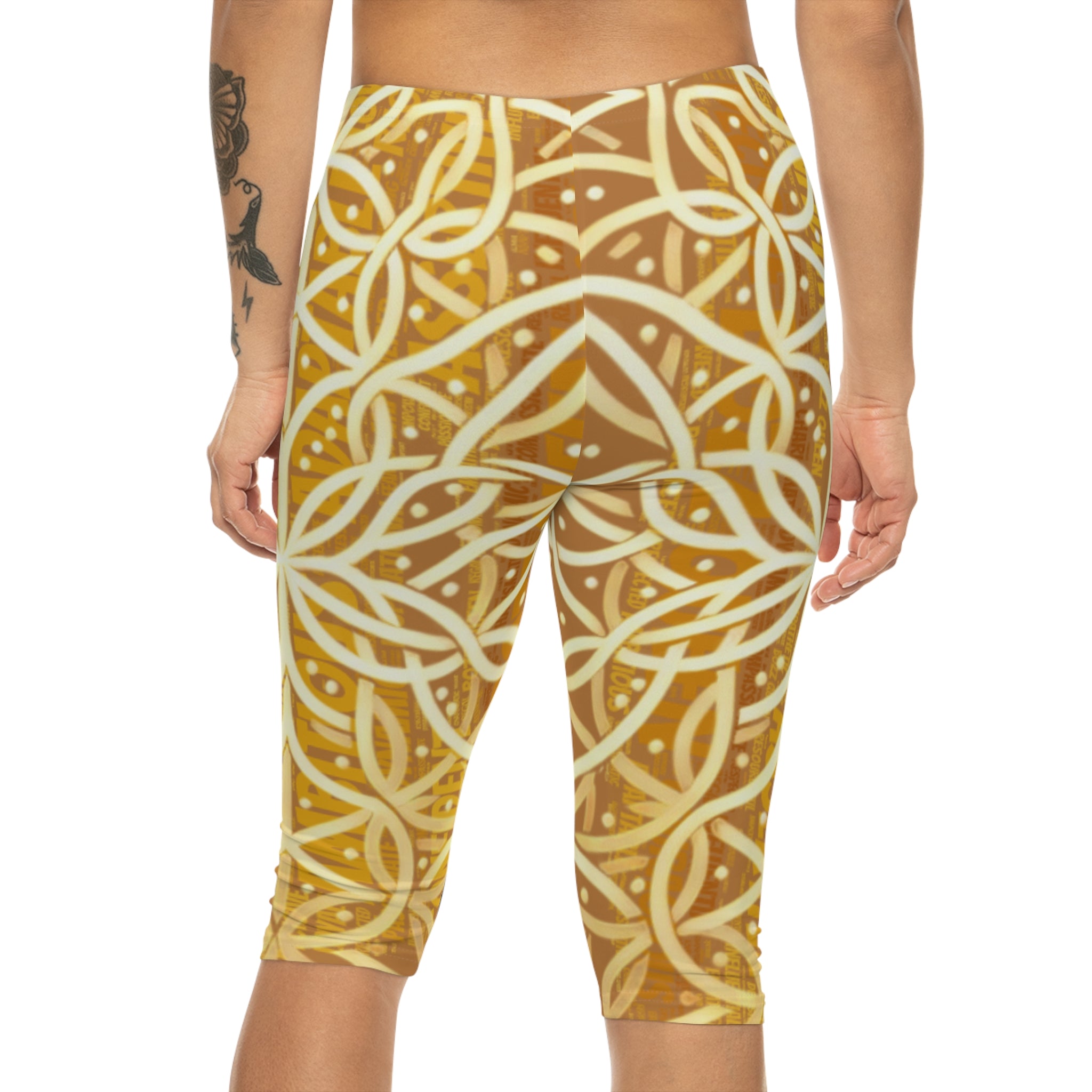 Light Brown Chic Women's Capri Leggings - Stylish Yoga Pants & Activewear