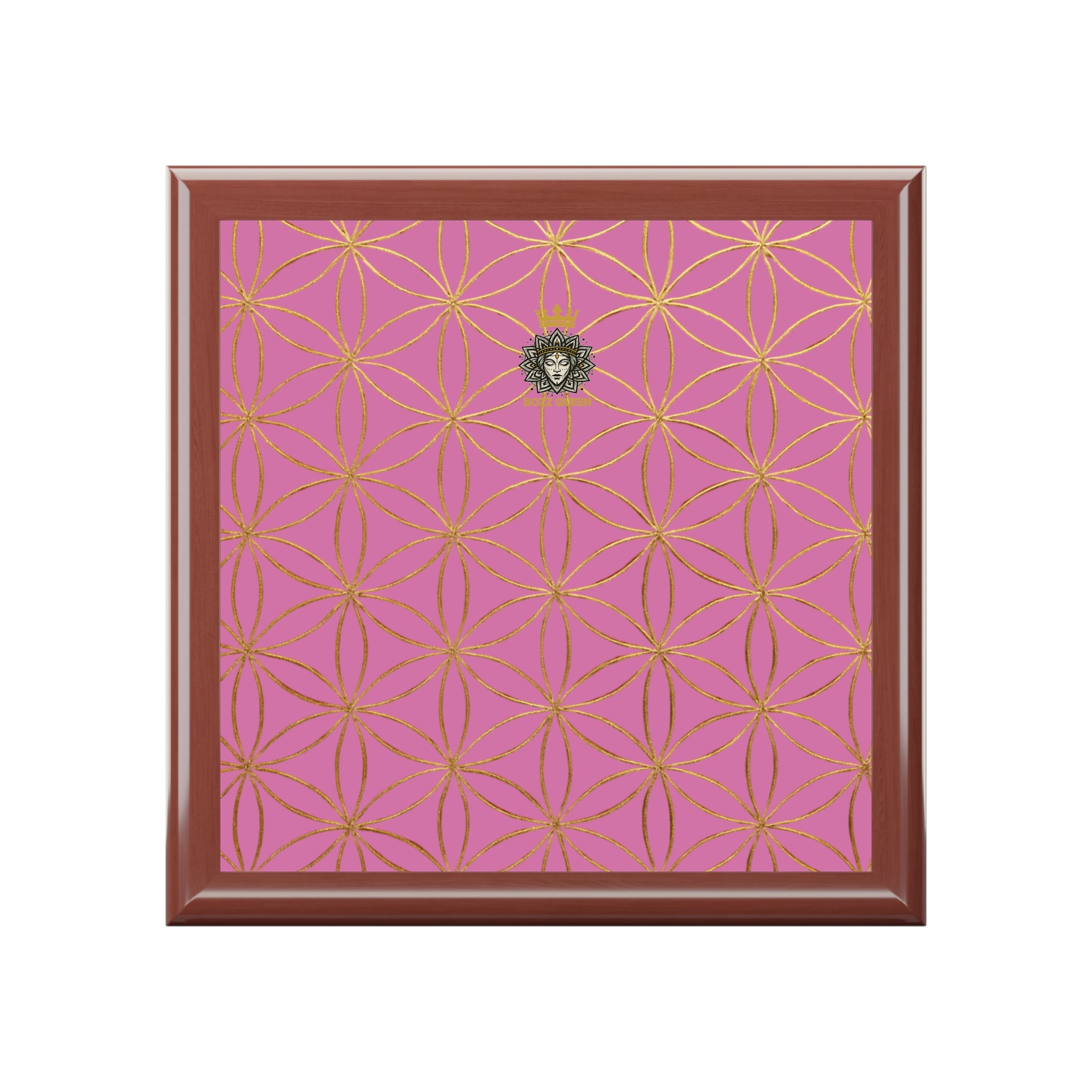 Flower of Life Jewelry Box - Light Pink Elegant Keepsake Organizer