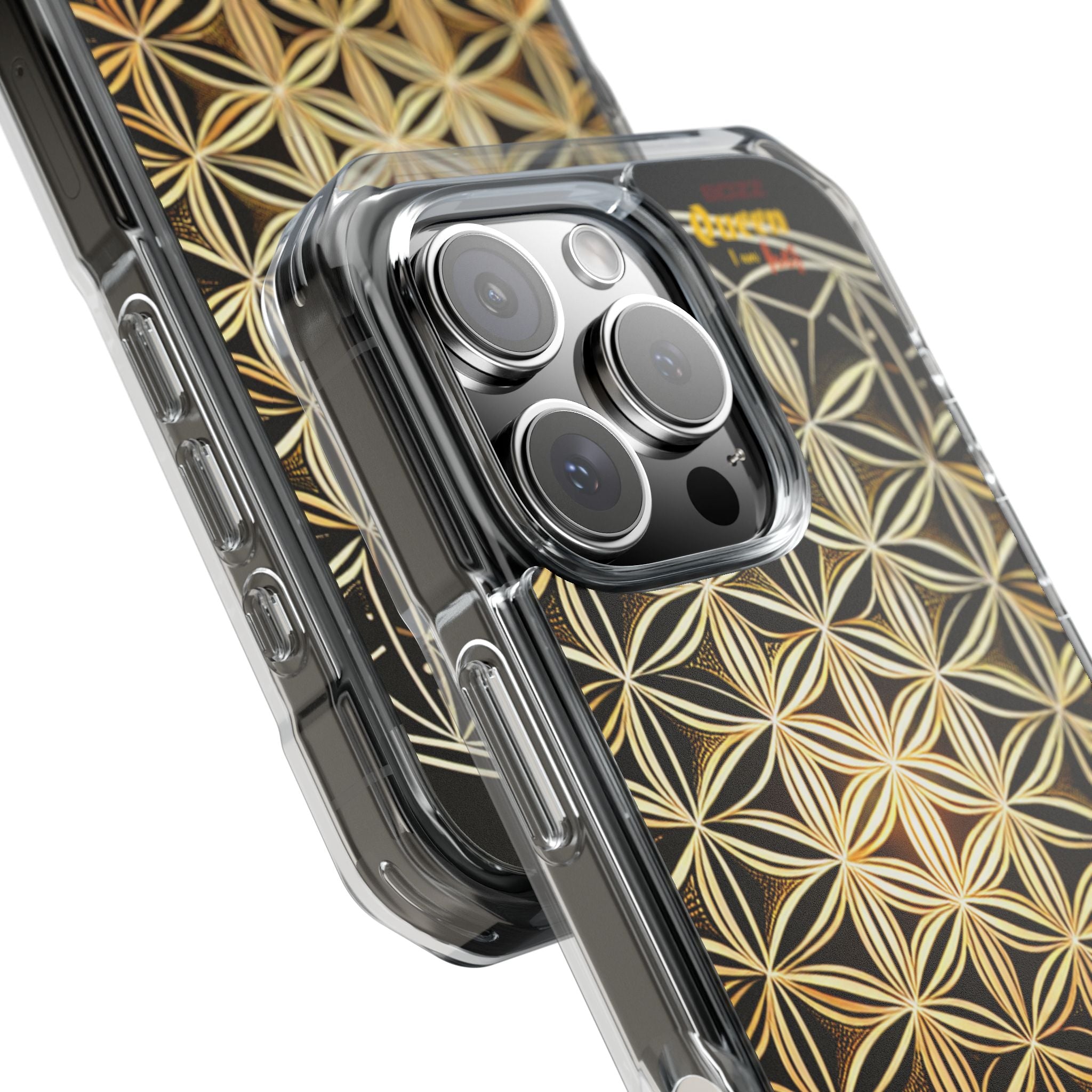 Flower of Life Magnetic Clear Case, Personalized Phone Case, Protective Impact Case, Gift for Him or Her, Boho Phone Accessories