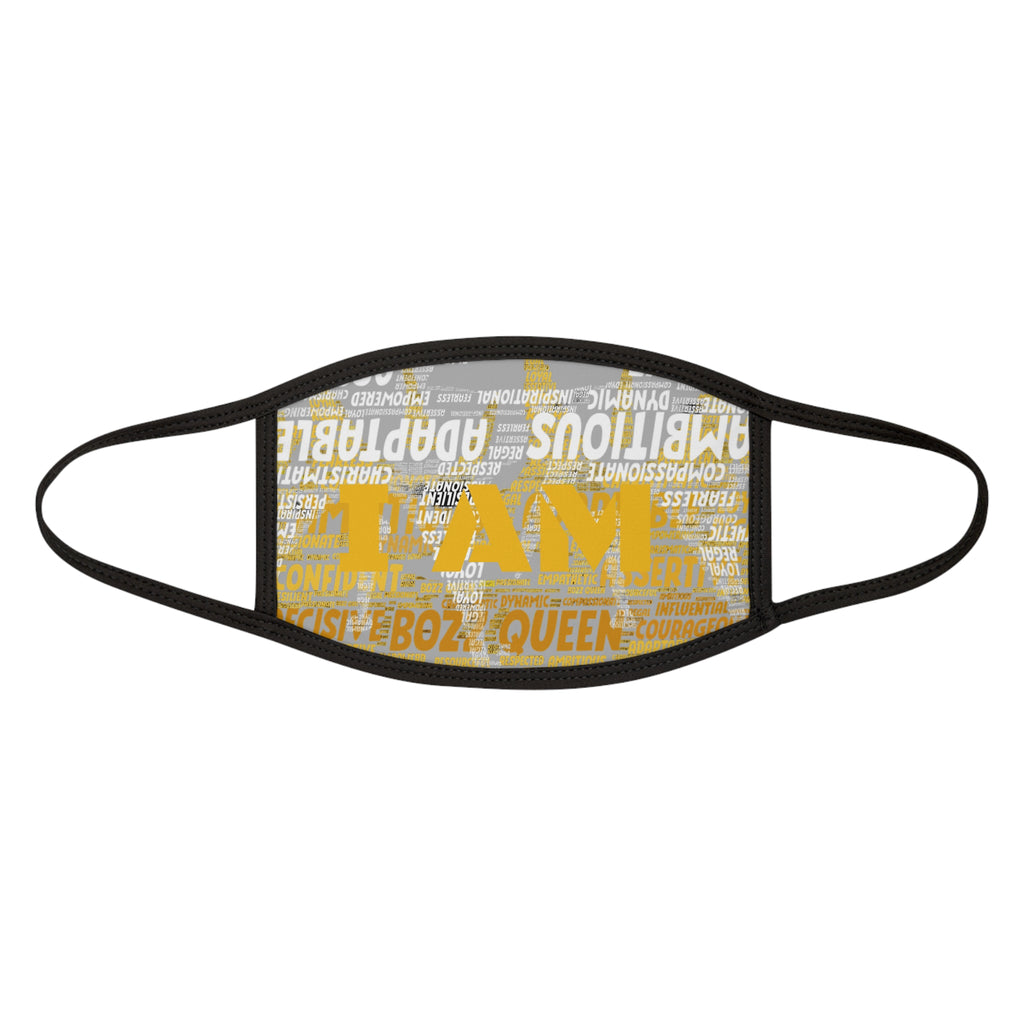 I AM Series Empowering Face Mask - Light Grey Mixed-Fabric with Inspirational Quotes