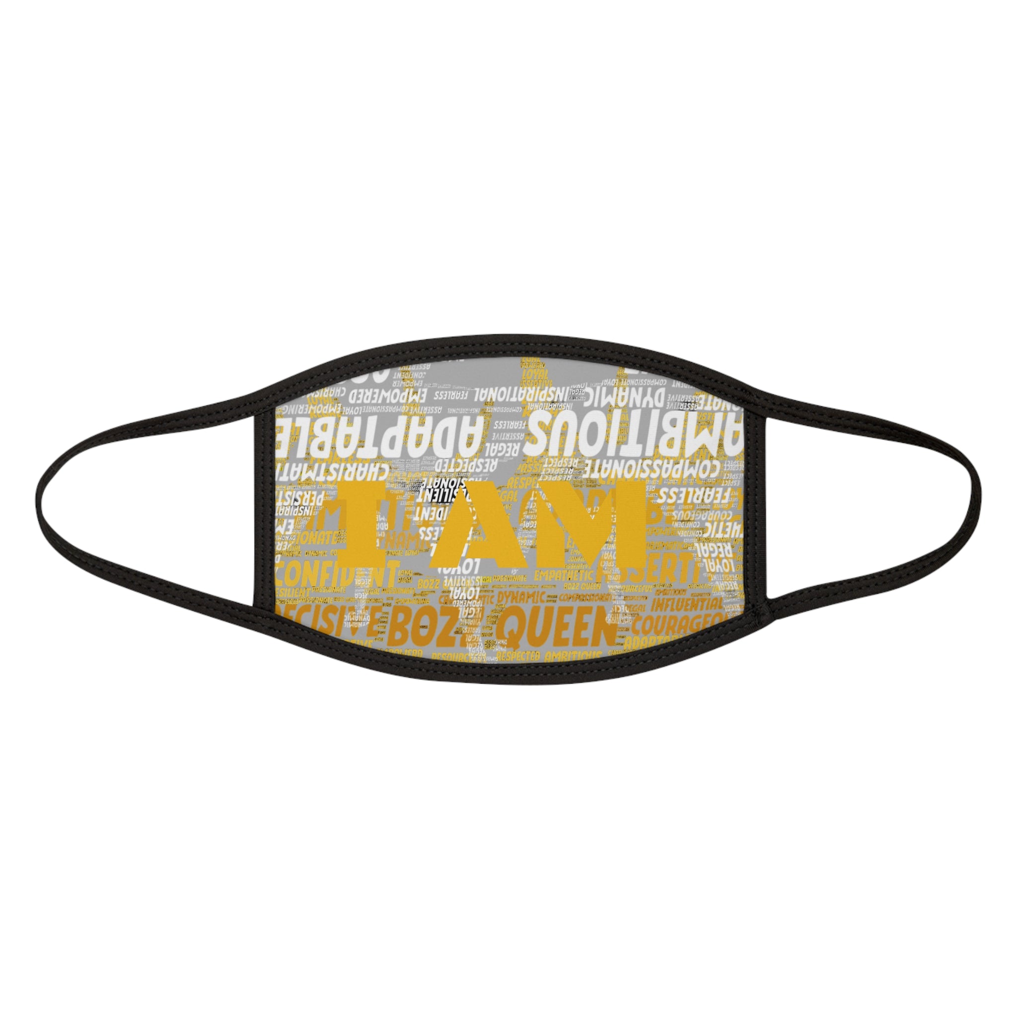 I AM Series Empowering Face Mask - Light Grey Mixed-Fabric with Inspirational Quotes